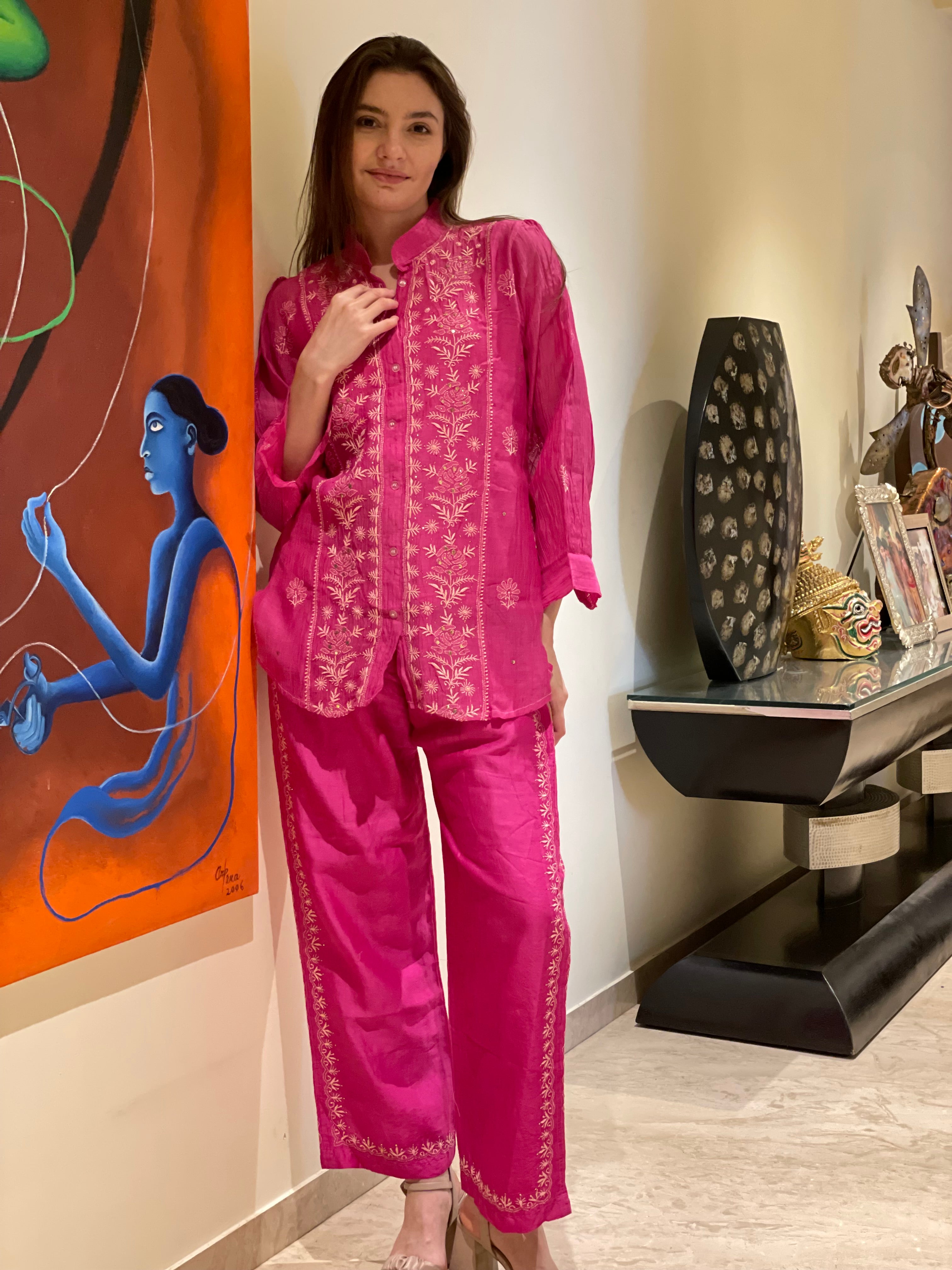 Pink Kajal Co-ord Set
