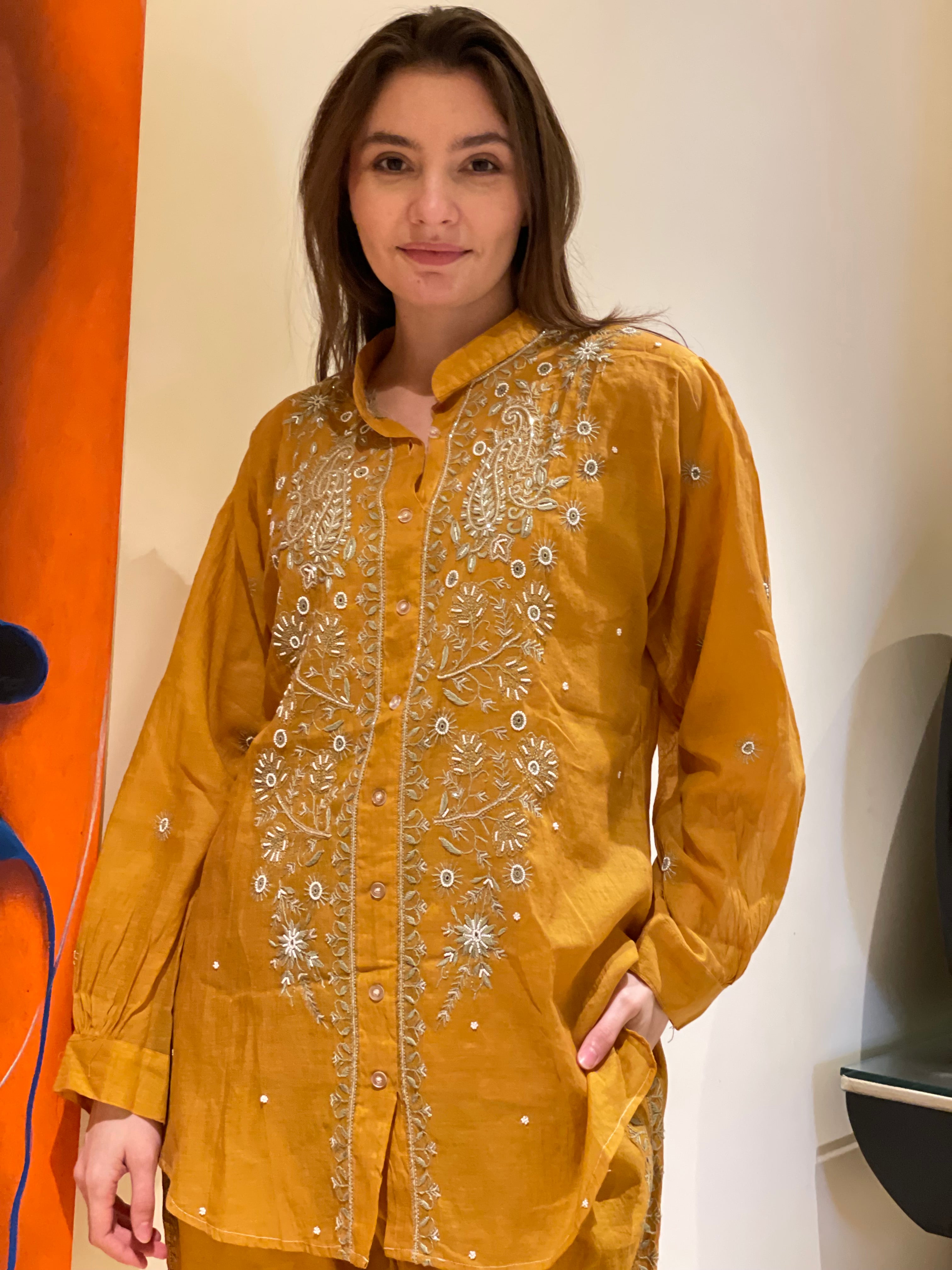 Saffron Kajal Co Ord Set