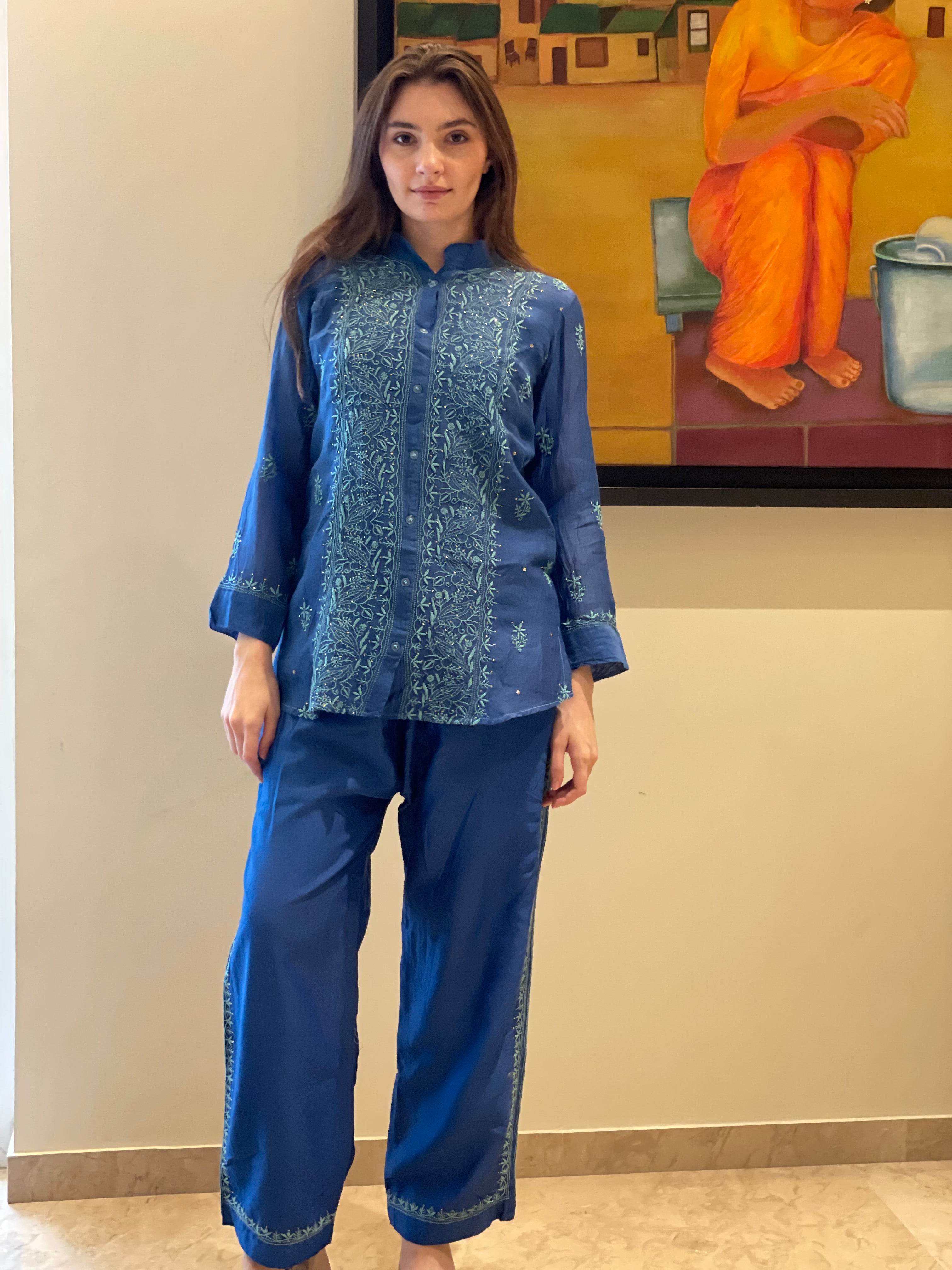 Blue Kajal Co-ord Set