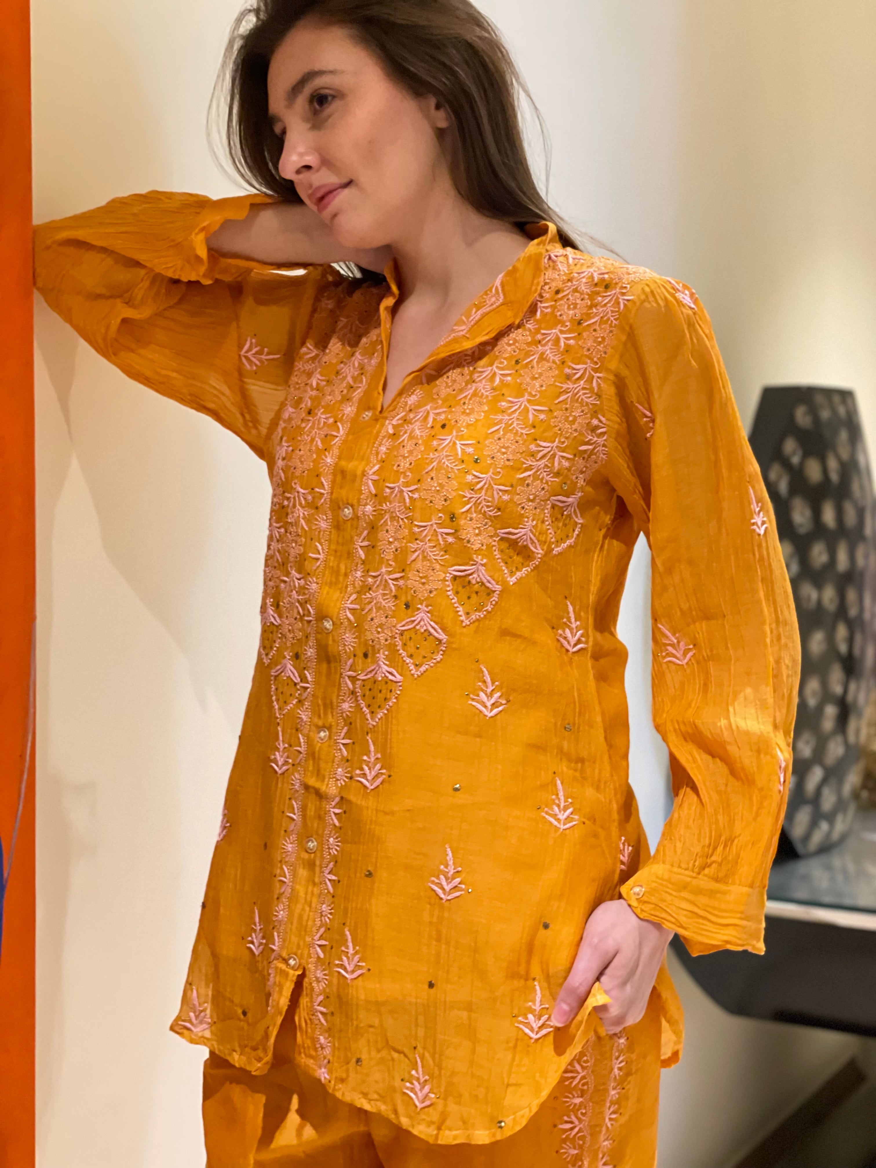 Orange Kajal Co Ord Set