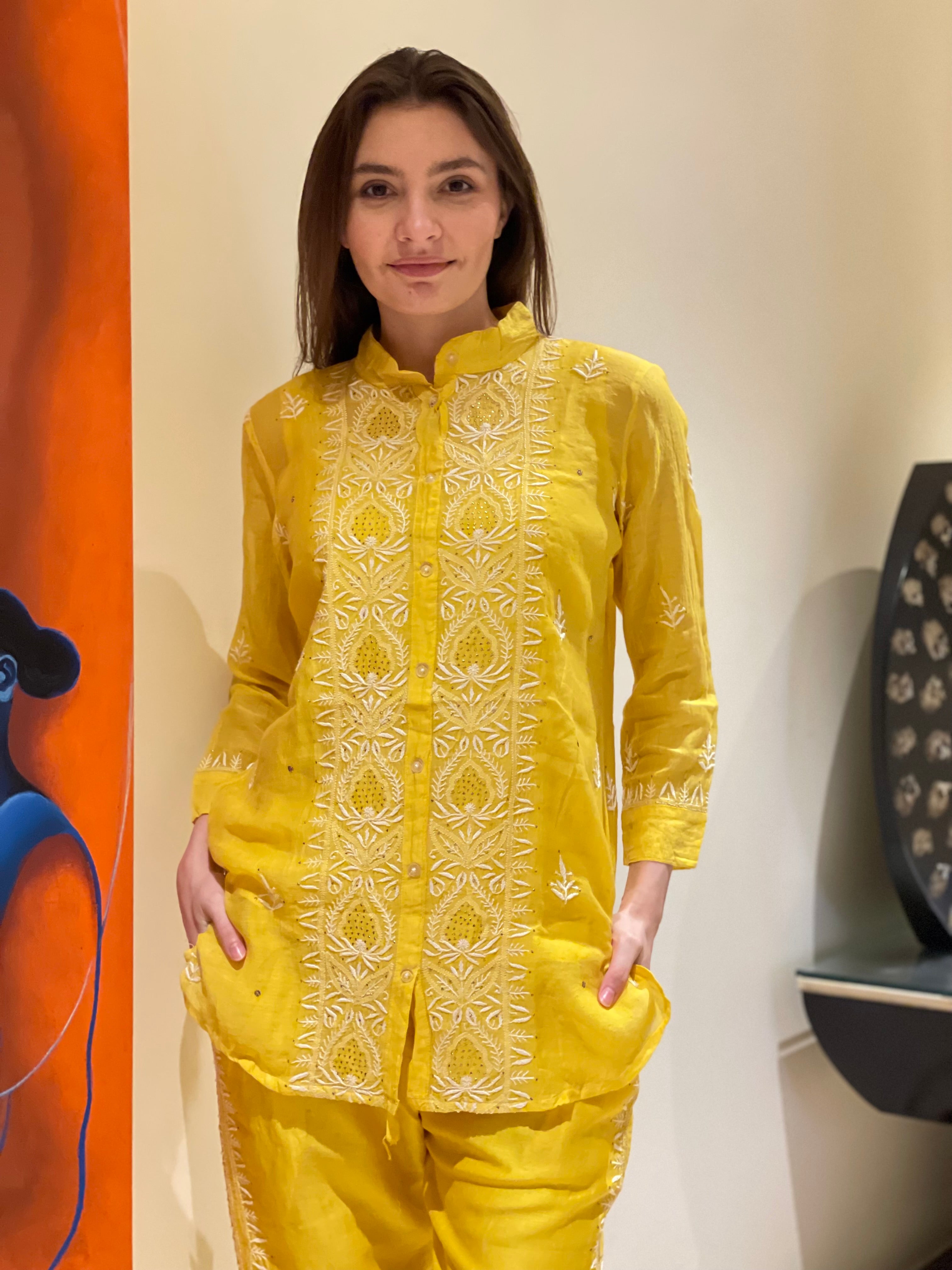 Yellow Kajal Co-ord Set