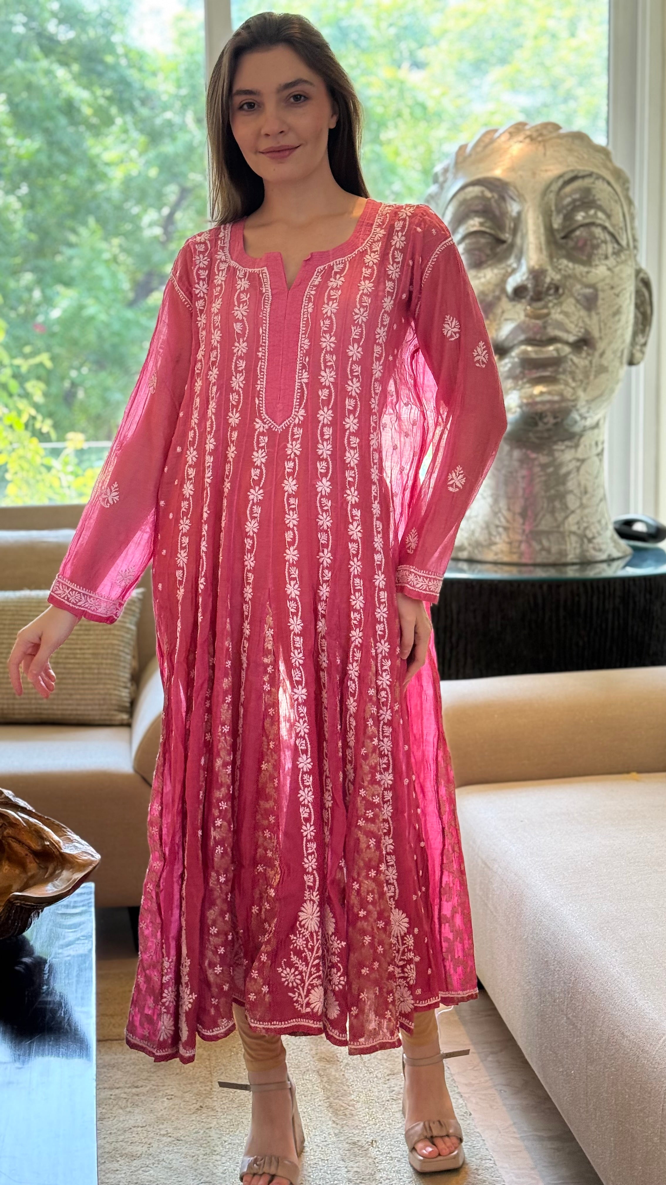 Pink Bani Kurta