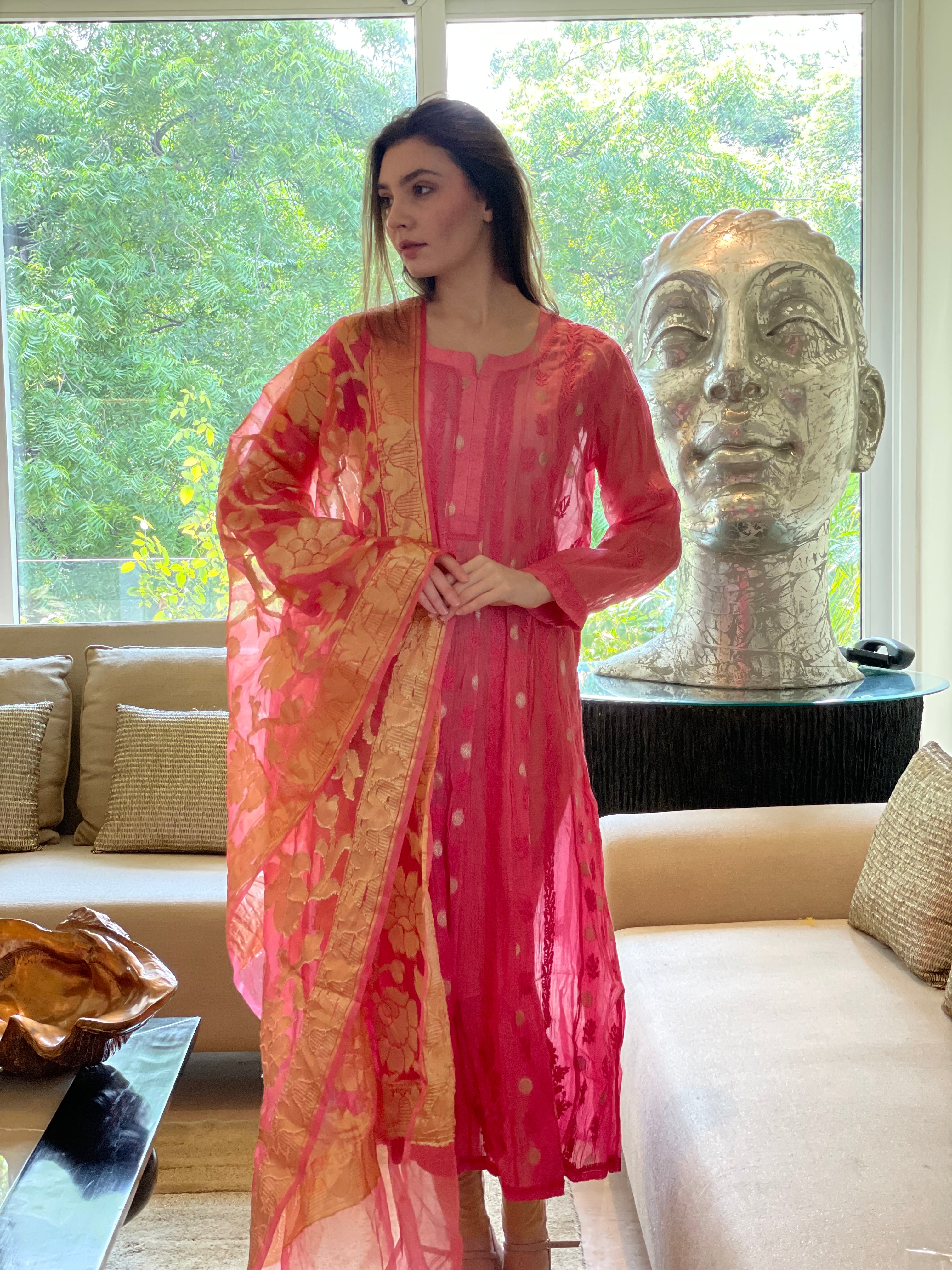 Pink Bano Duppatta