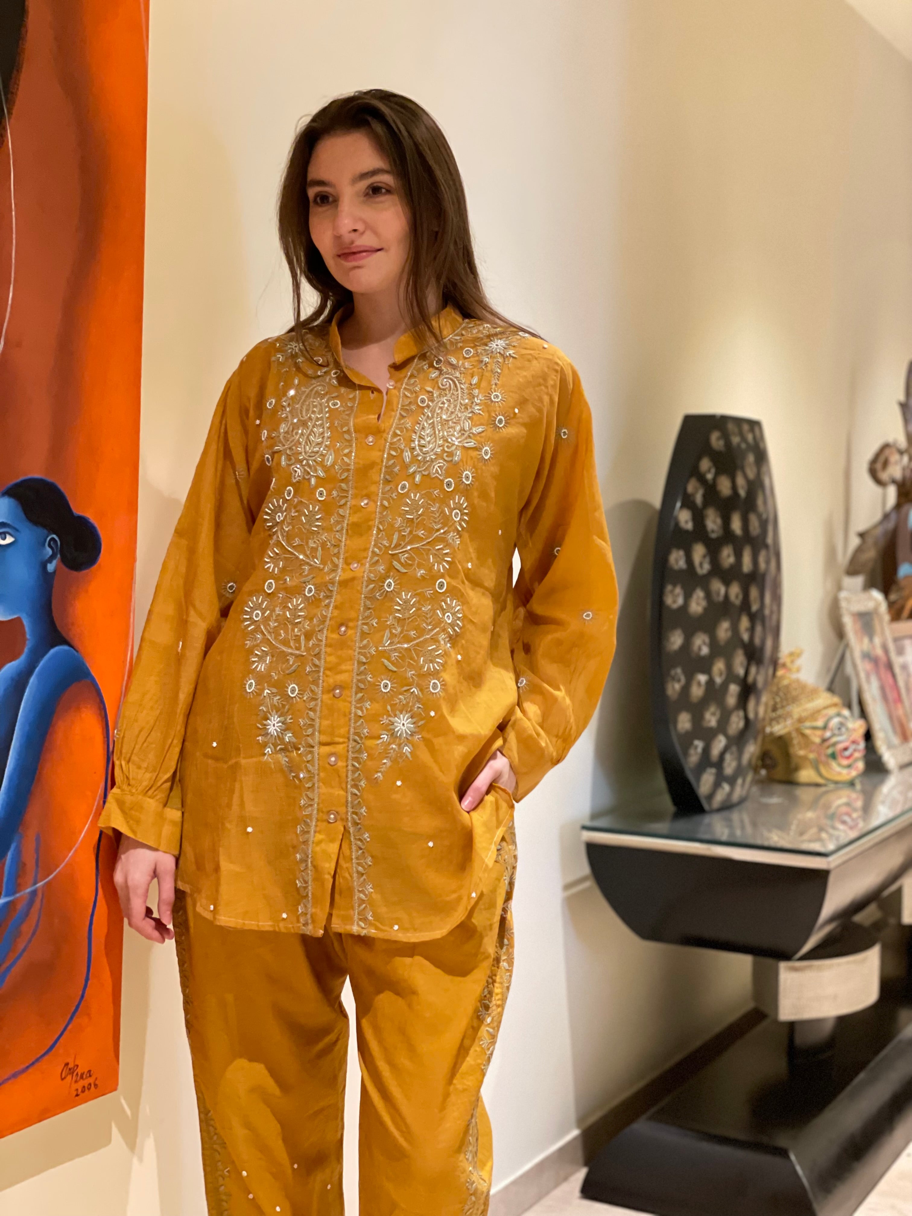 Saffron Kajal Co Ord Set