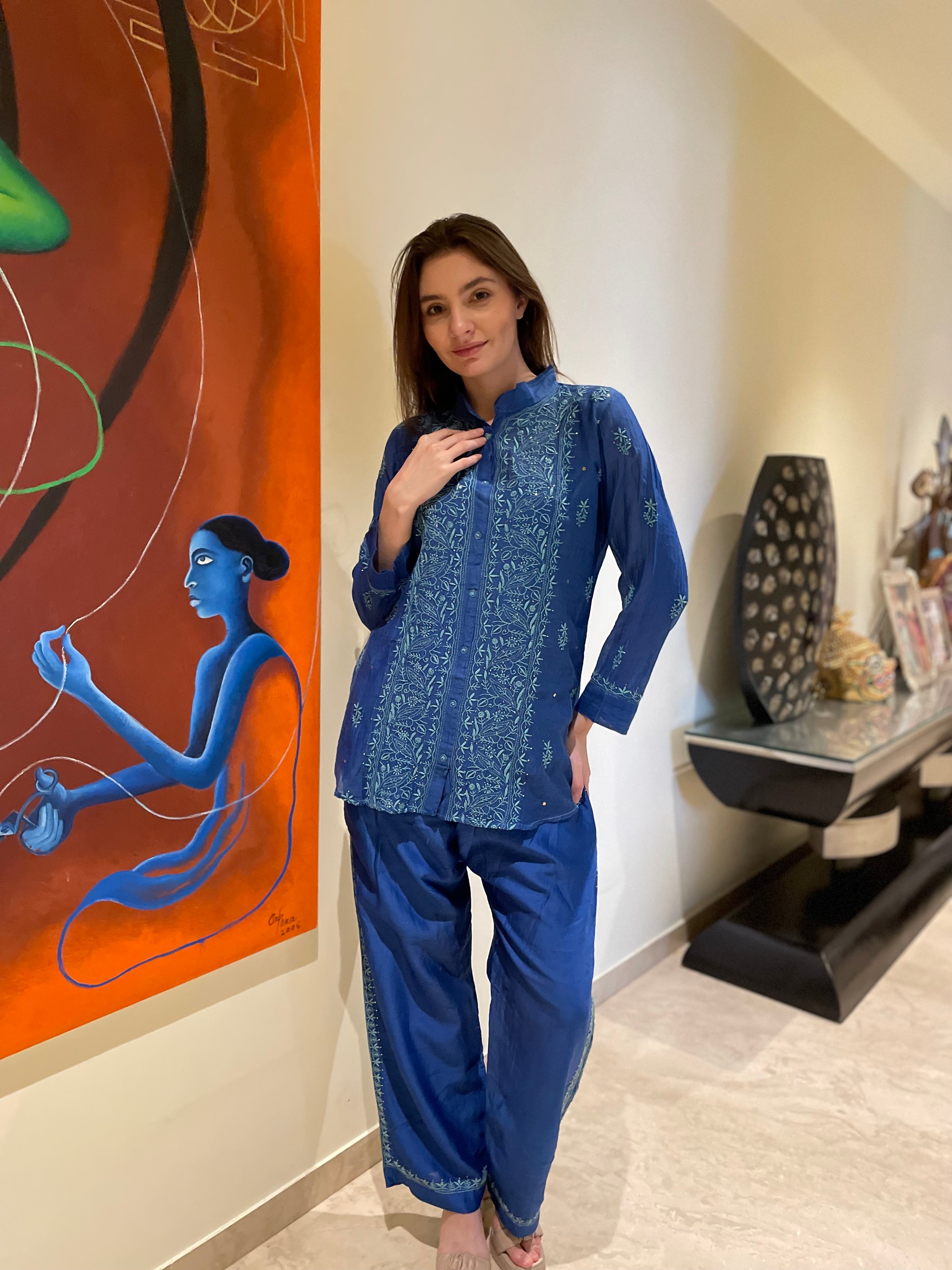 Blue Kajal Co-ord Set