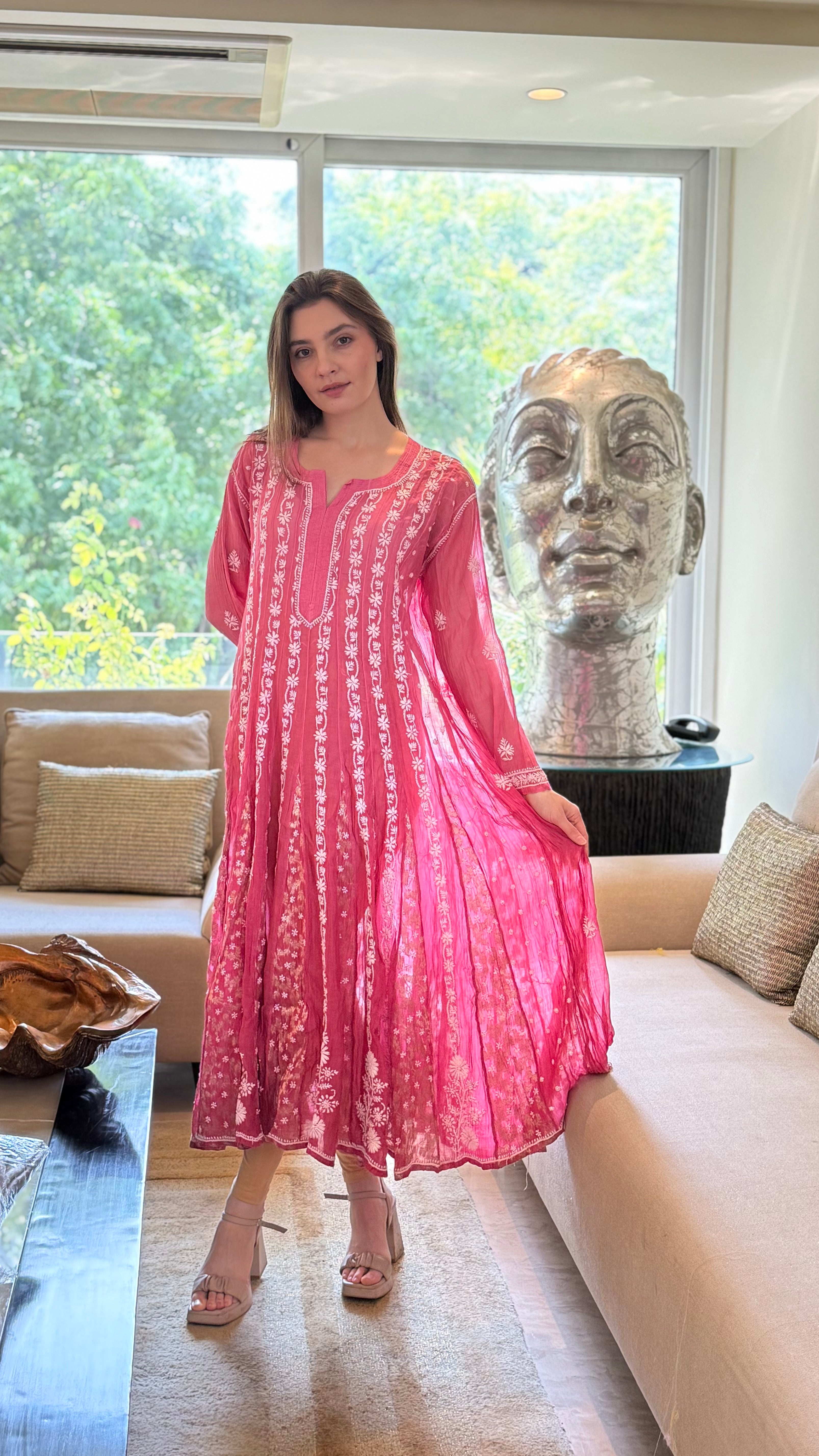 Pink Bani Kurta