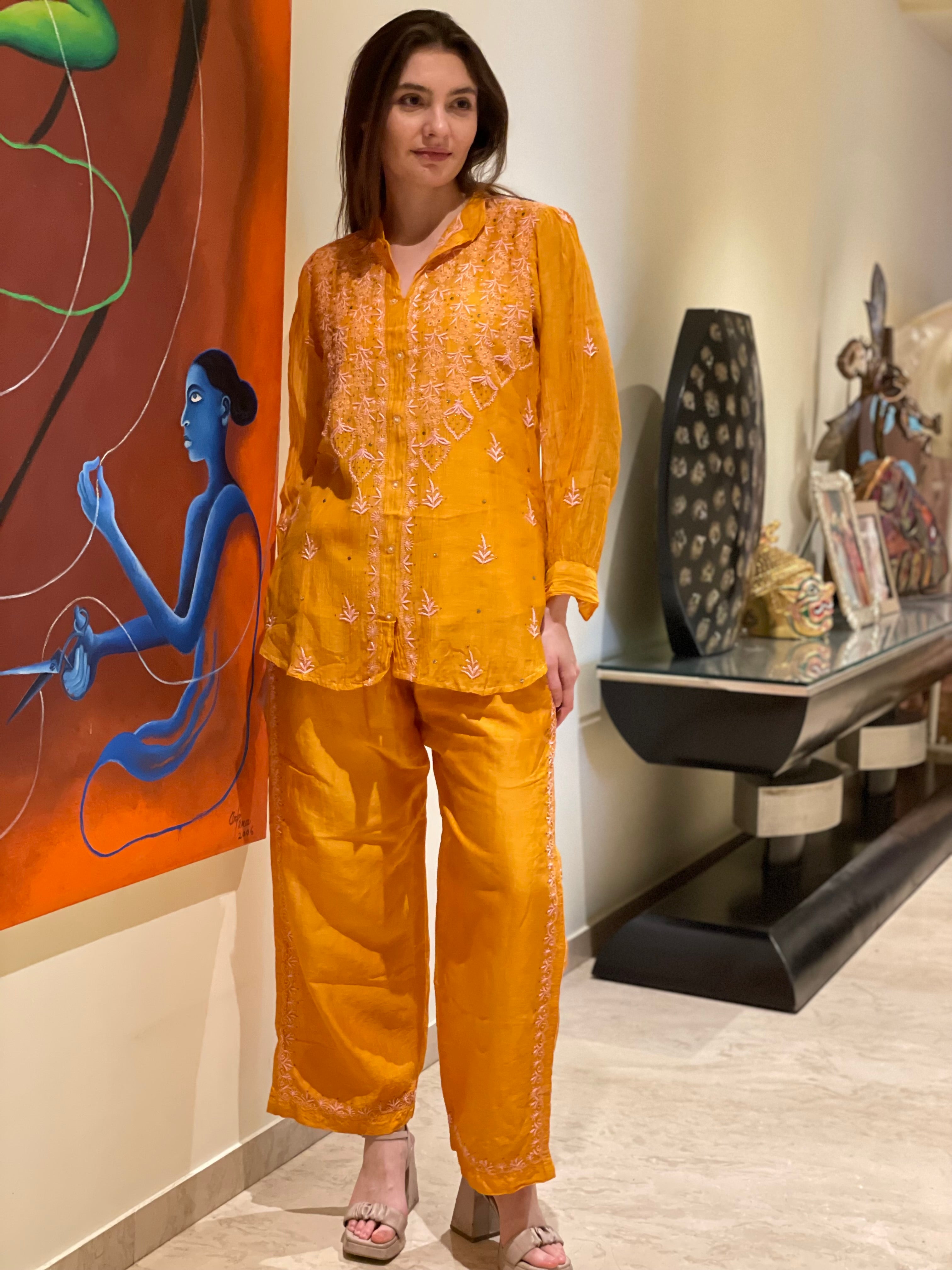 Orange Kajal Co Ord Set