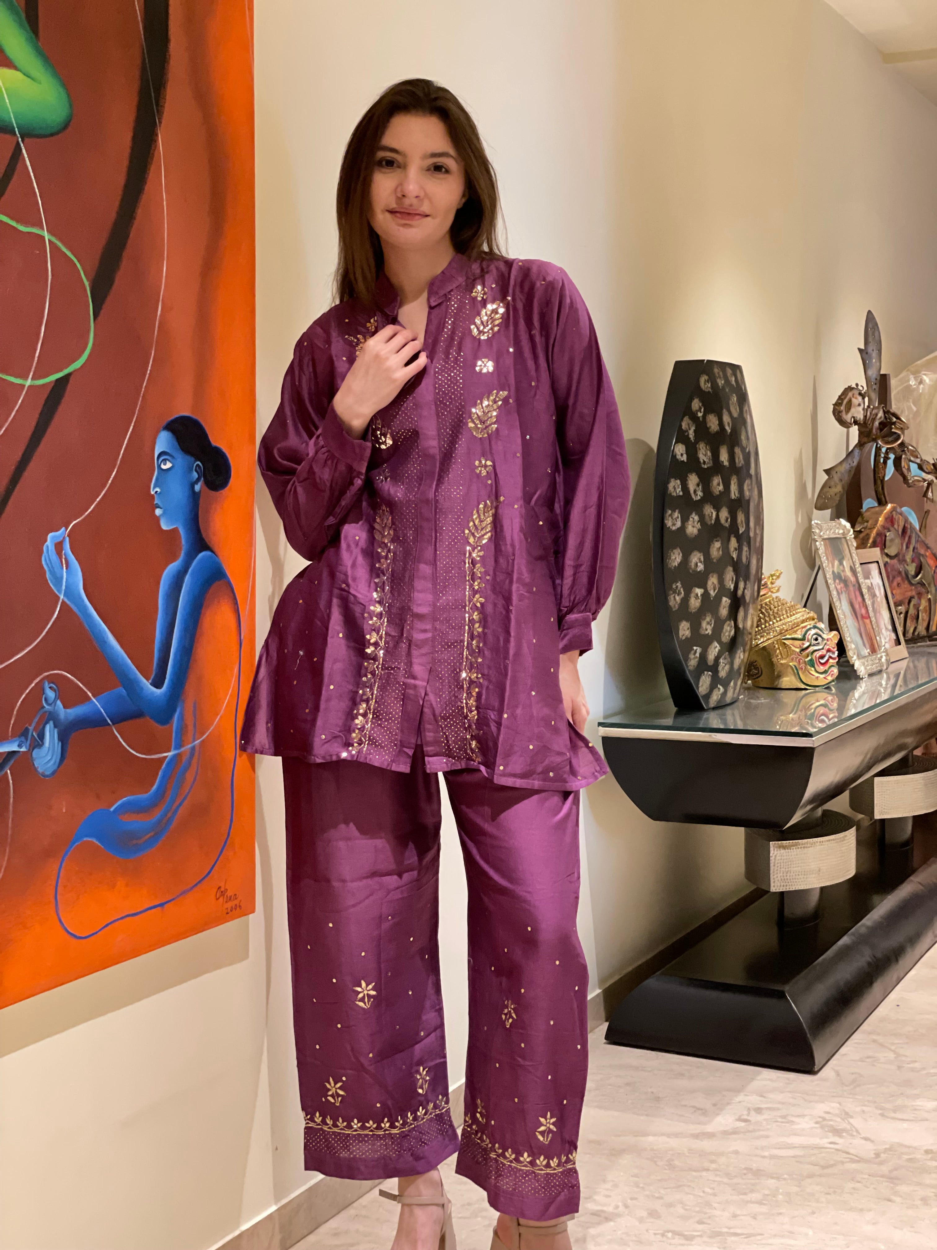 Purple Kajal Co-ord Set