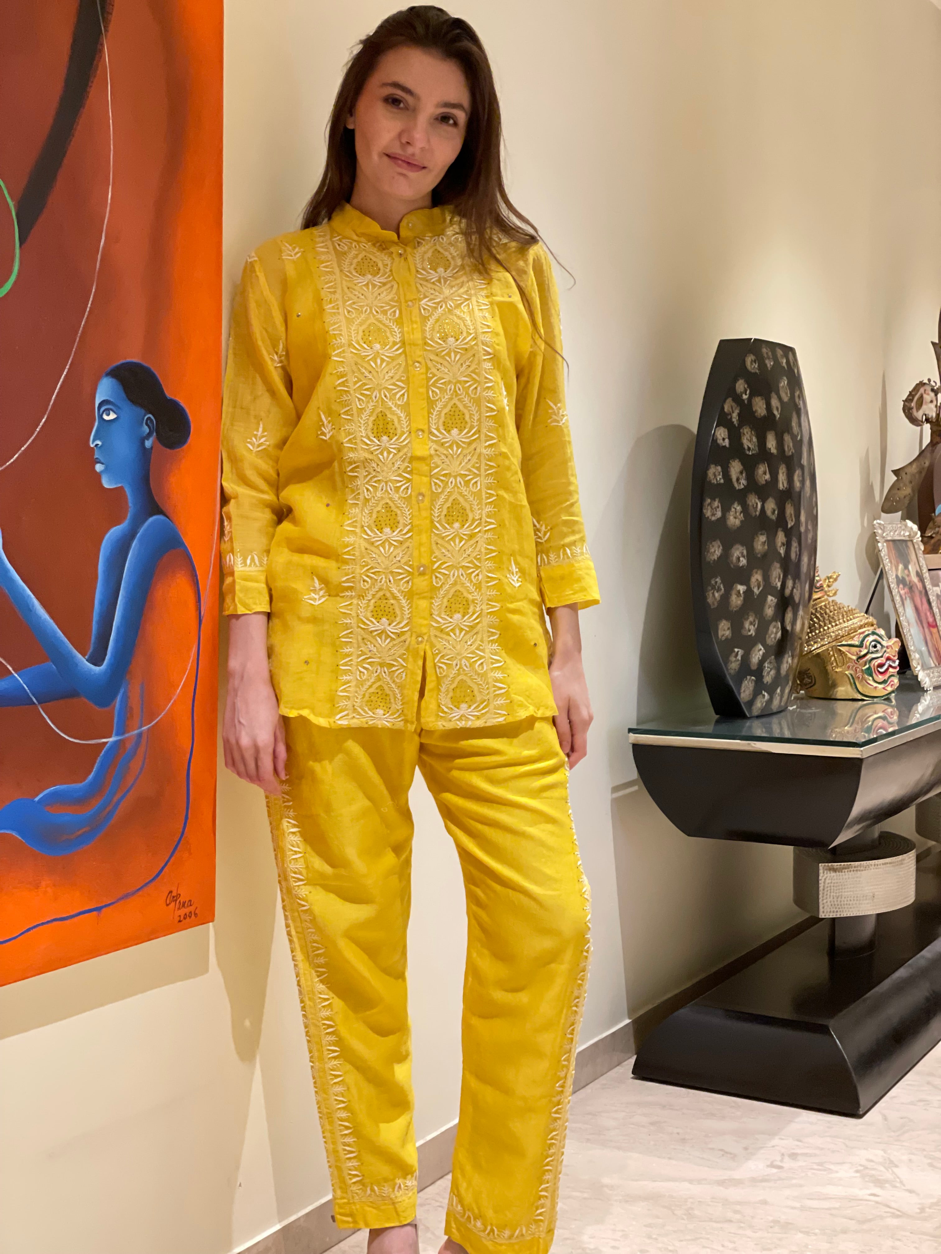 Yellow Kajal Co-ord Set
