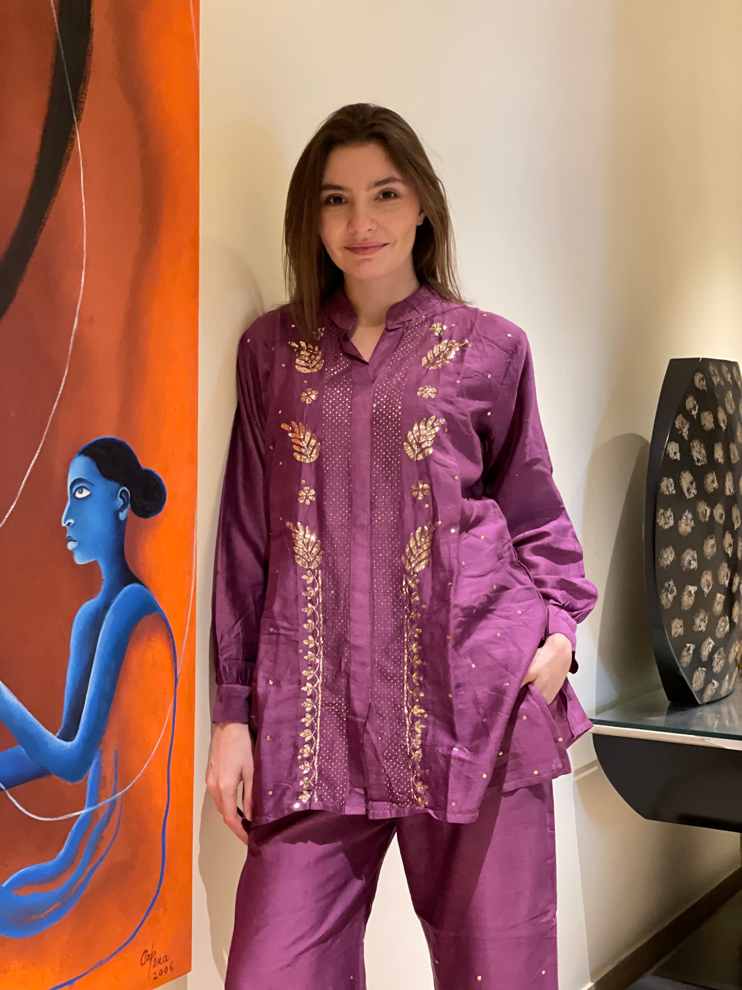 Purple Kajal Co-ord Set