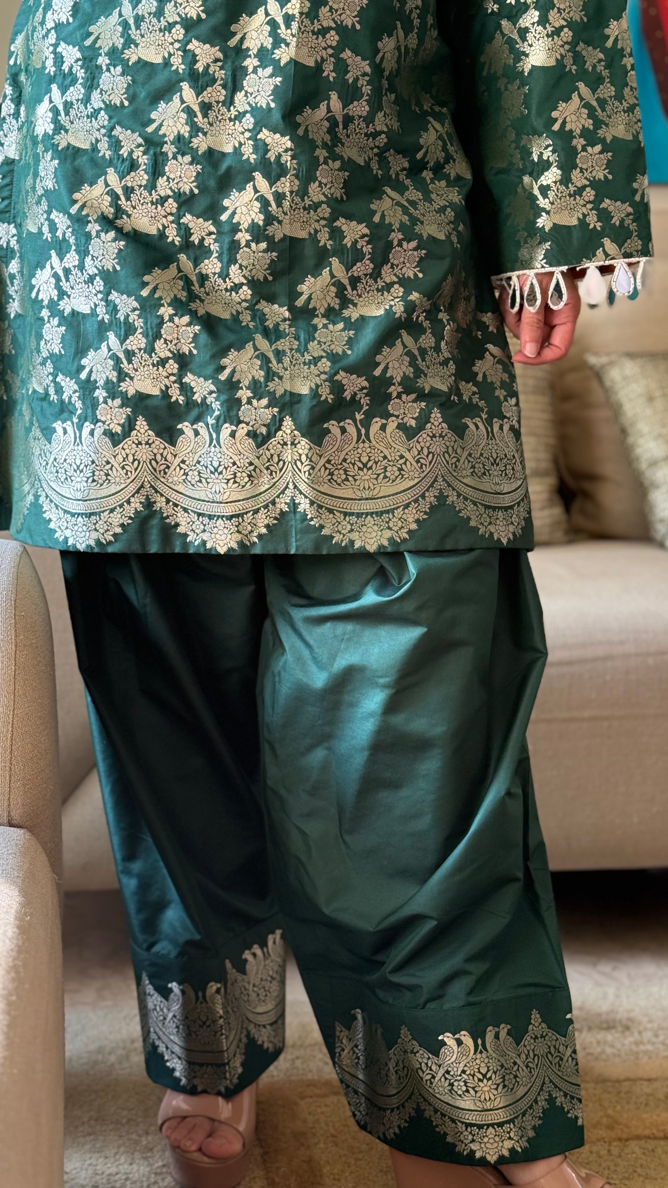 Nysa Green Farshi Set