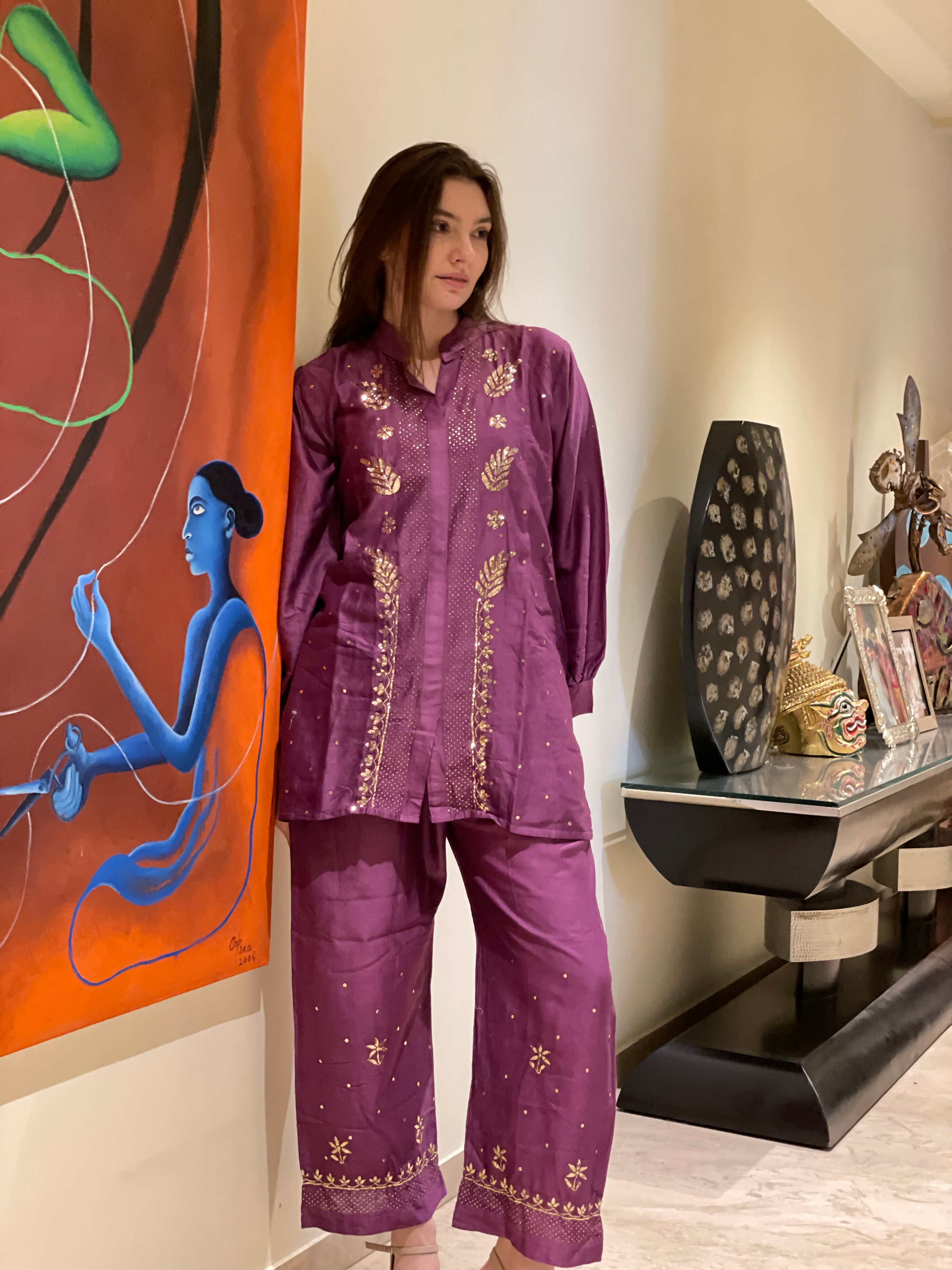 Purple Kajal Co-ord Set
