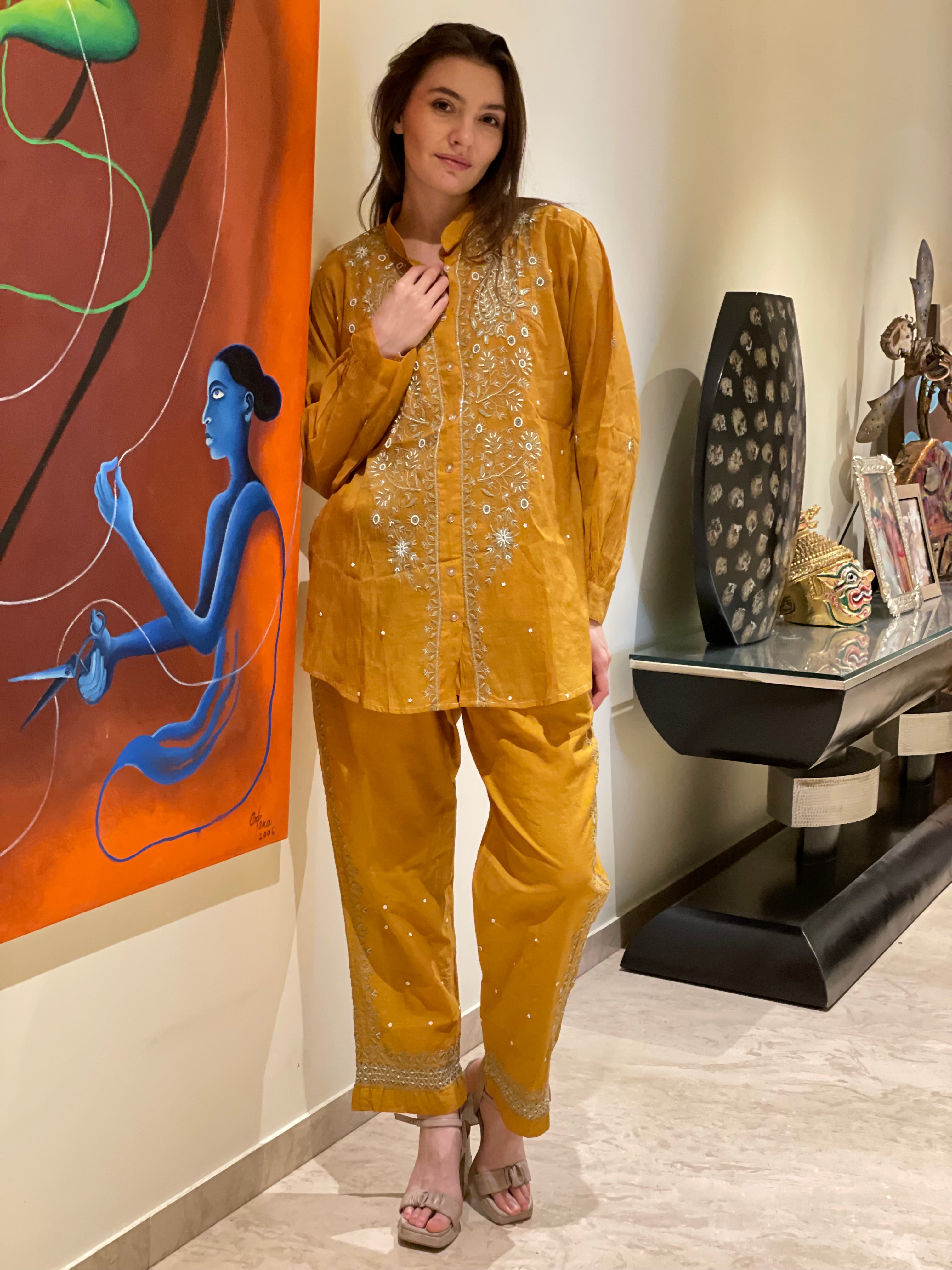 Saffron Kajal Co Ord Set