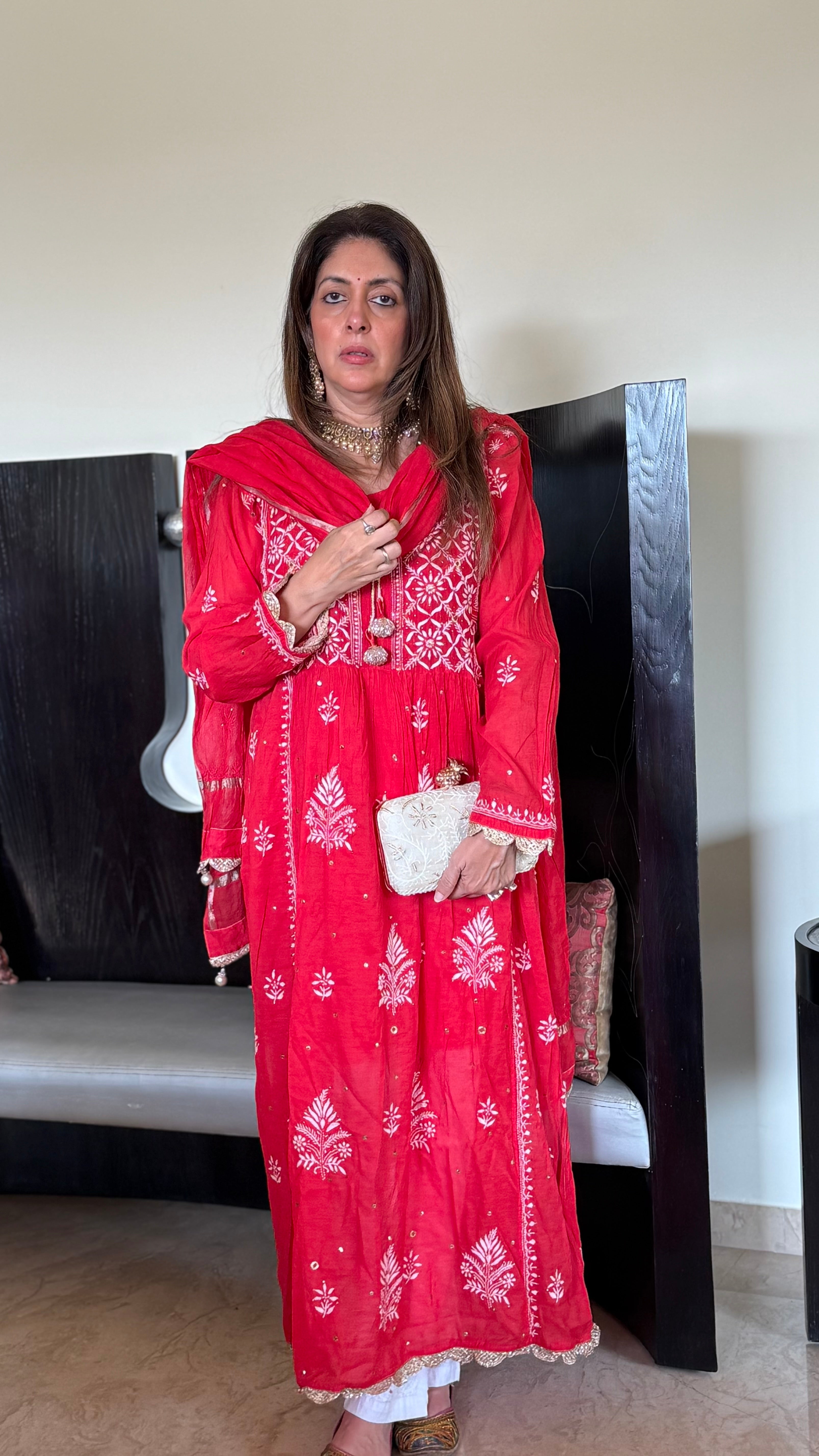 Red Devi Kurta set
