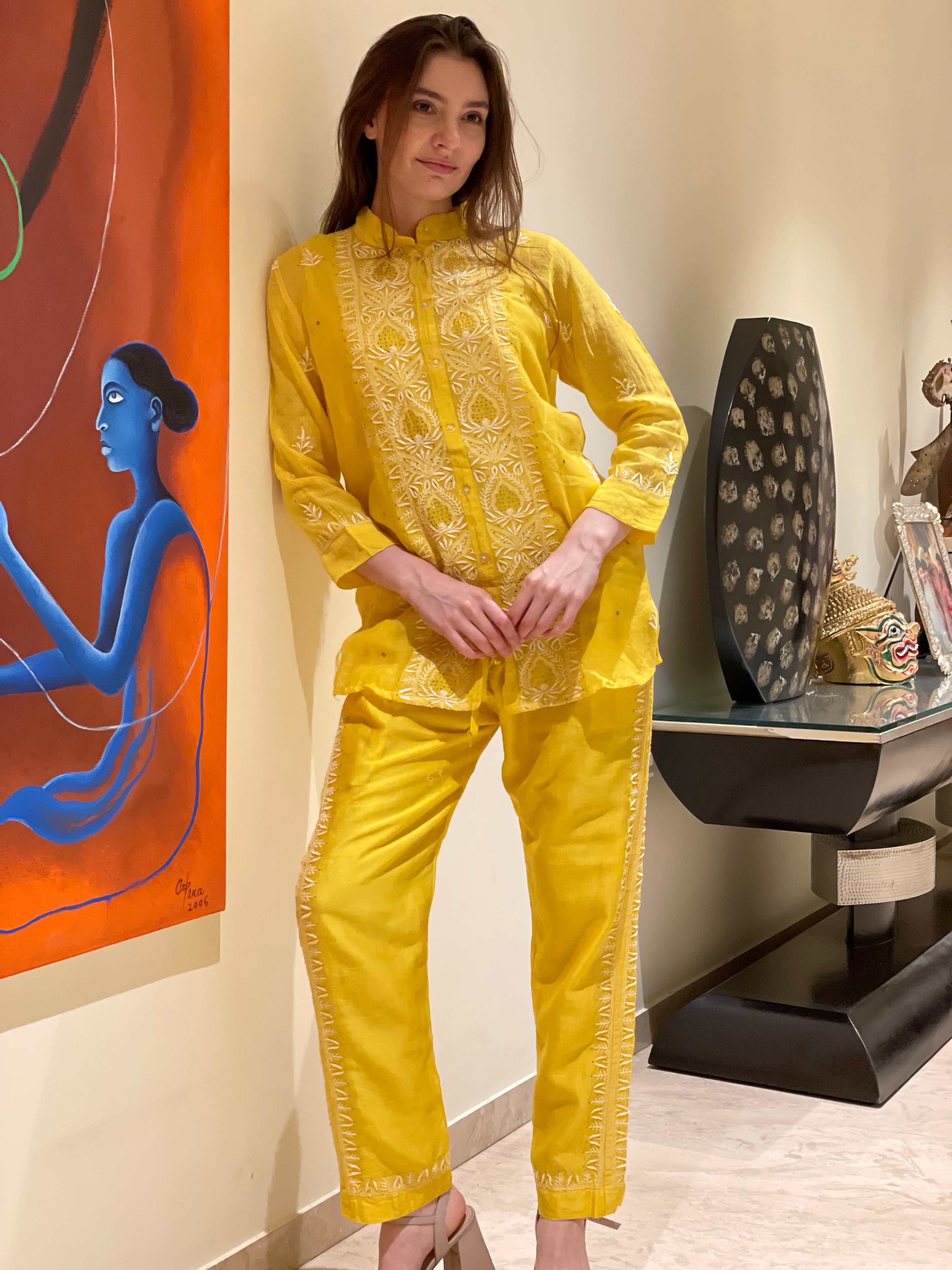 Yellow Kajal Co-ord Set
