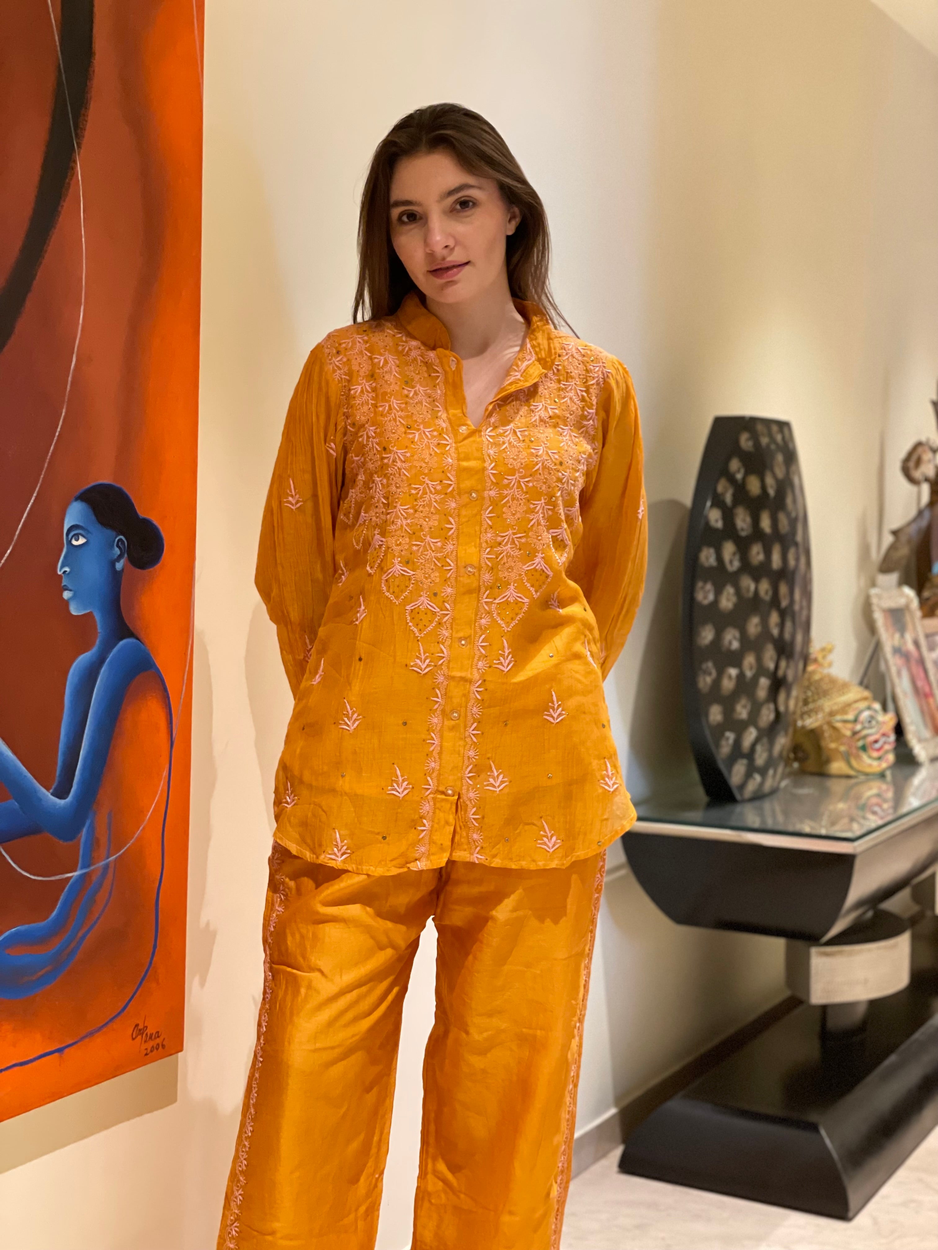 Orange Kajal Co Ord Set
