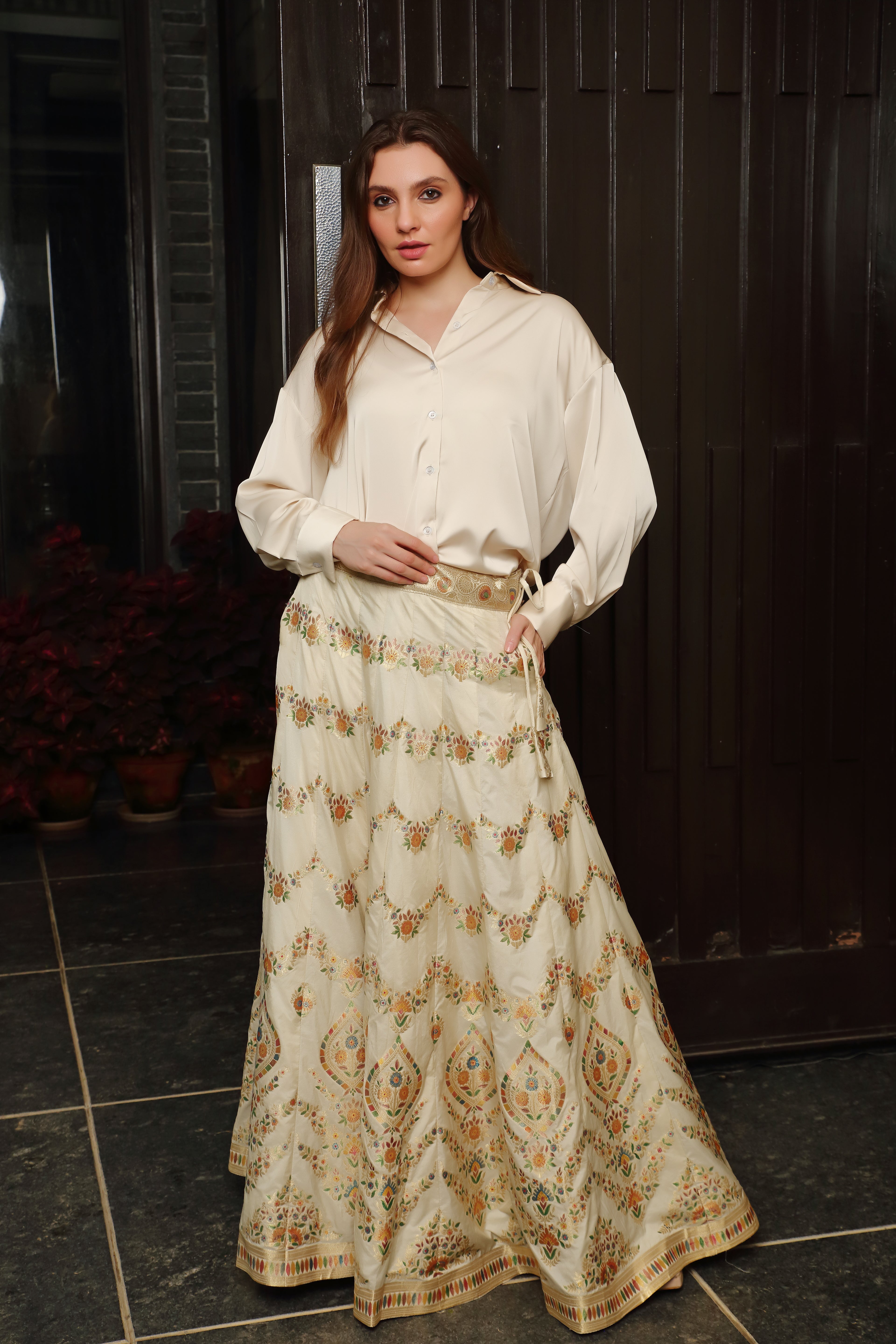 Alia Ivory & Gold Ghaghra