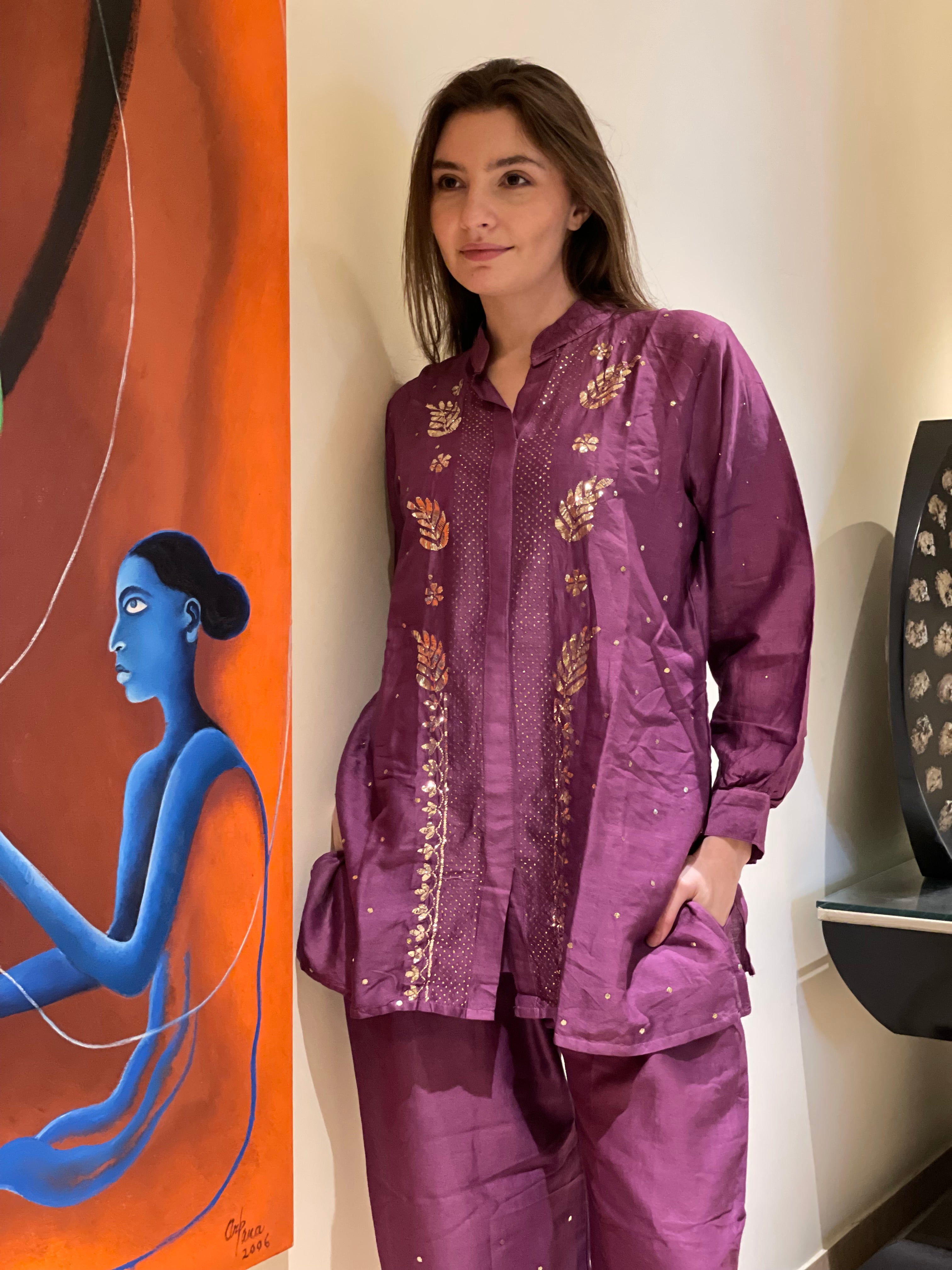 Purple Kajal Co-ord Set