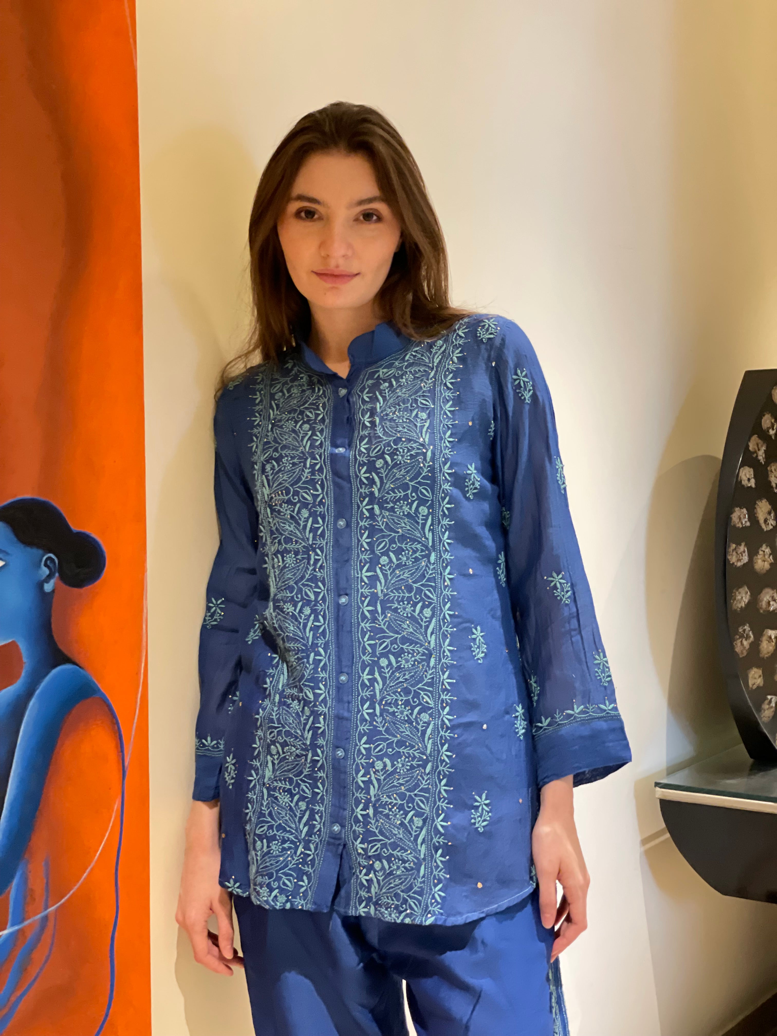 Blue Kajal Co-ord Set