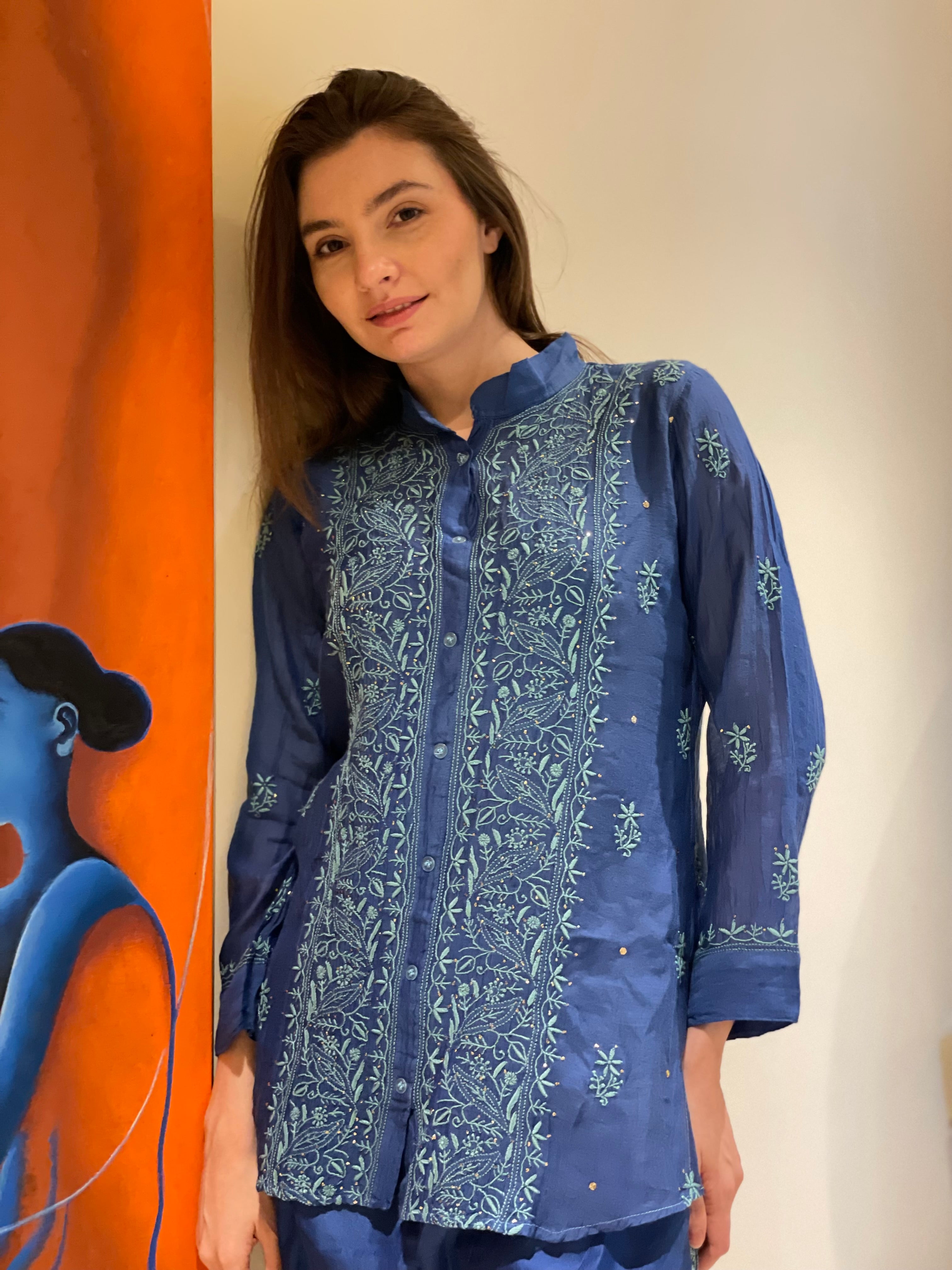 Blue Kajal Co-ord Set