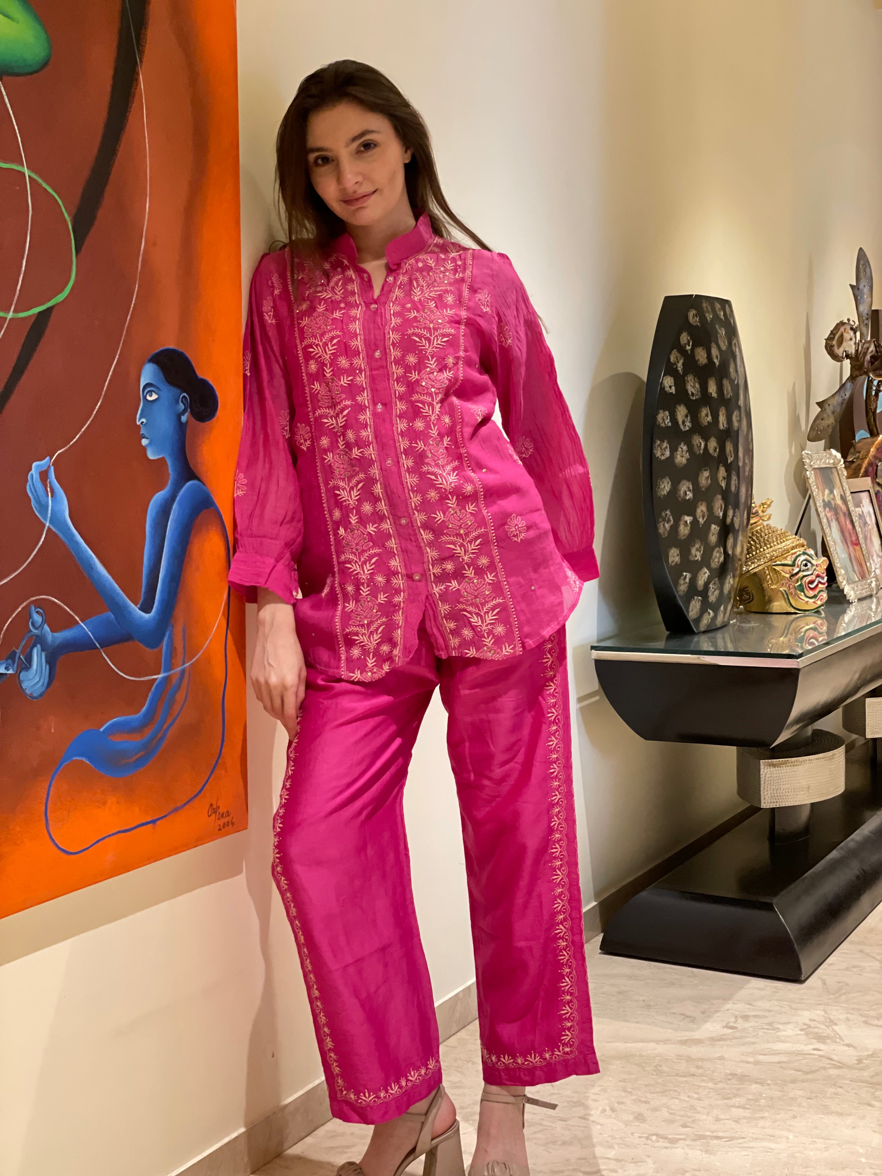 Pink Kajal Co-ord Set