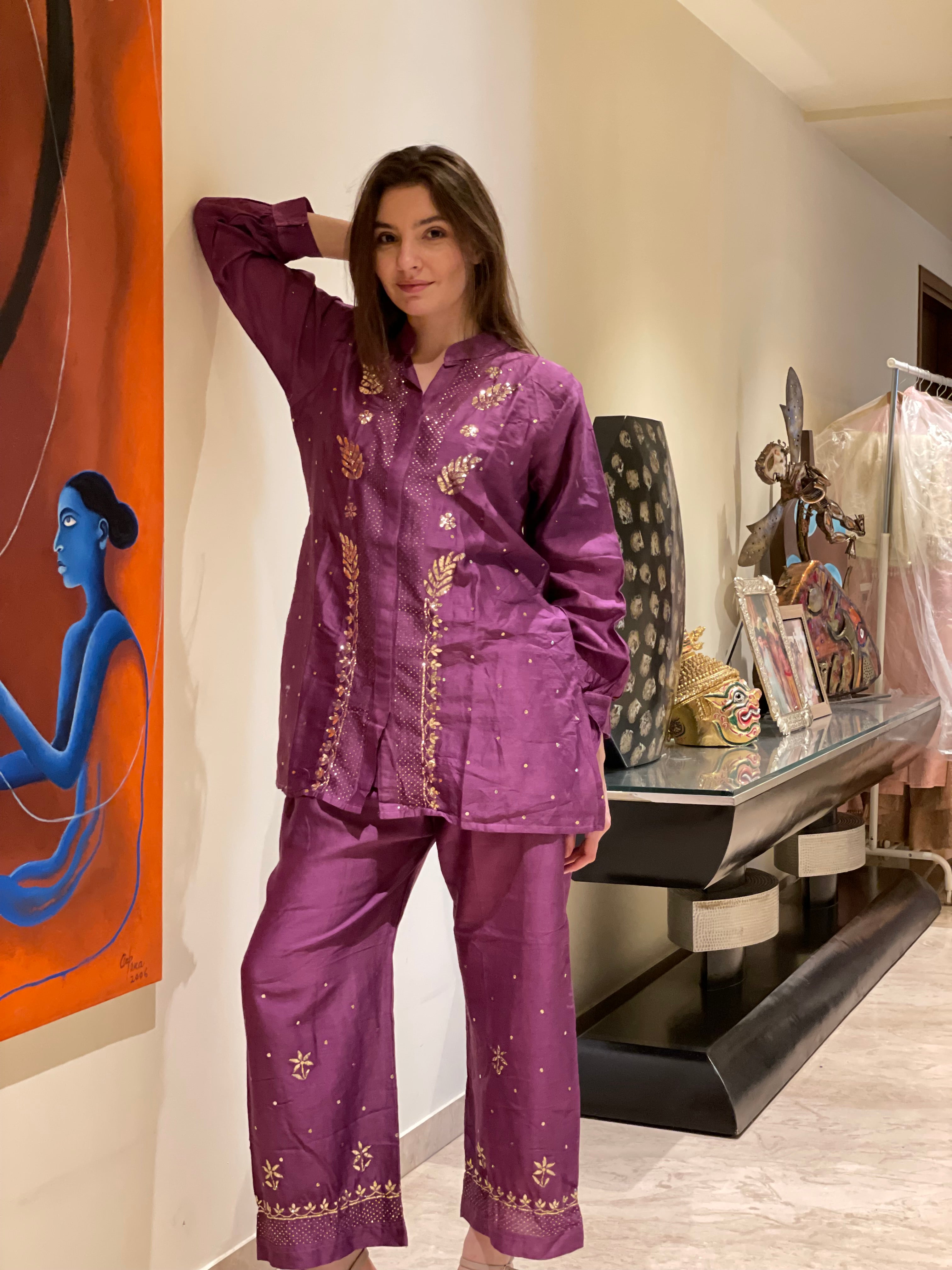 Purple Kajal Co-ord Set