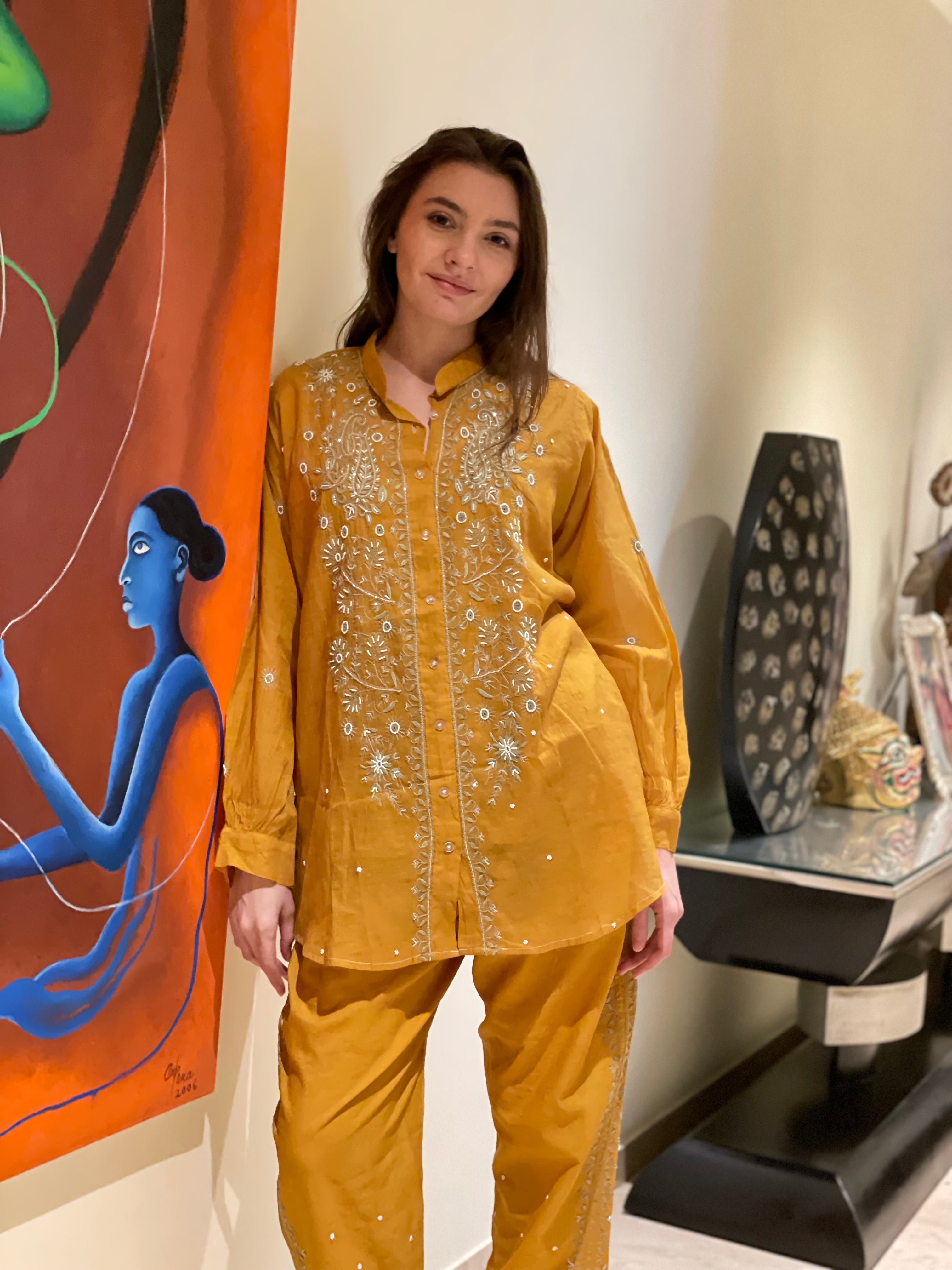 Saffron Kajal Co Ord Set