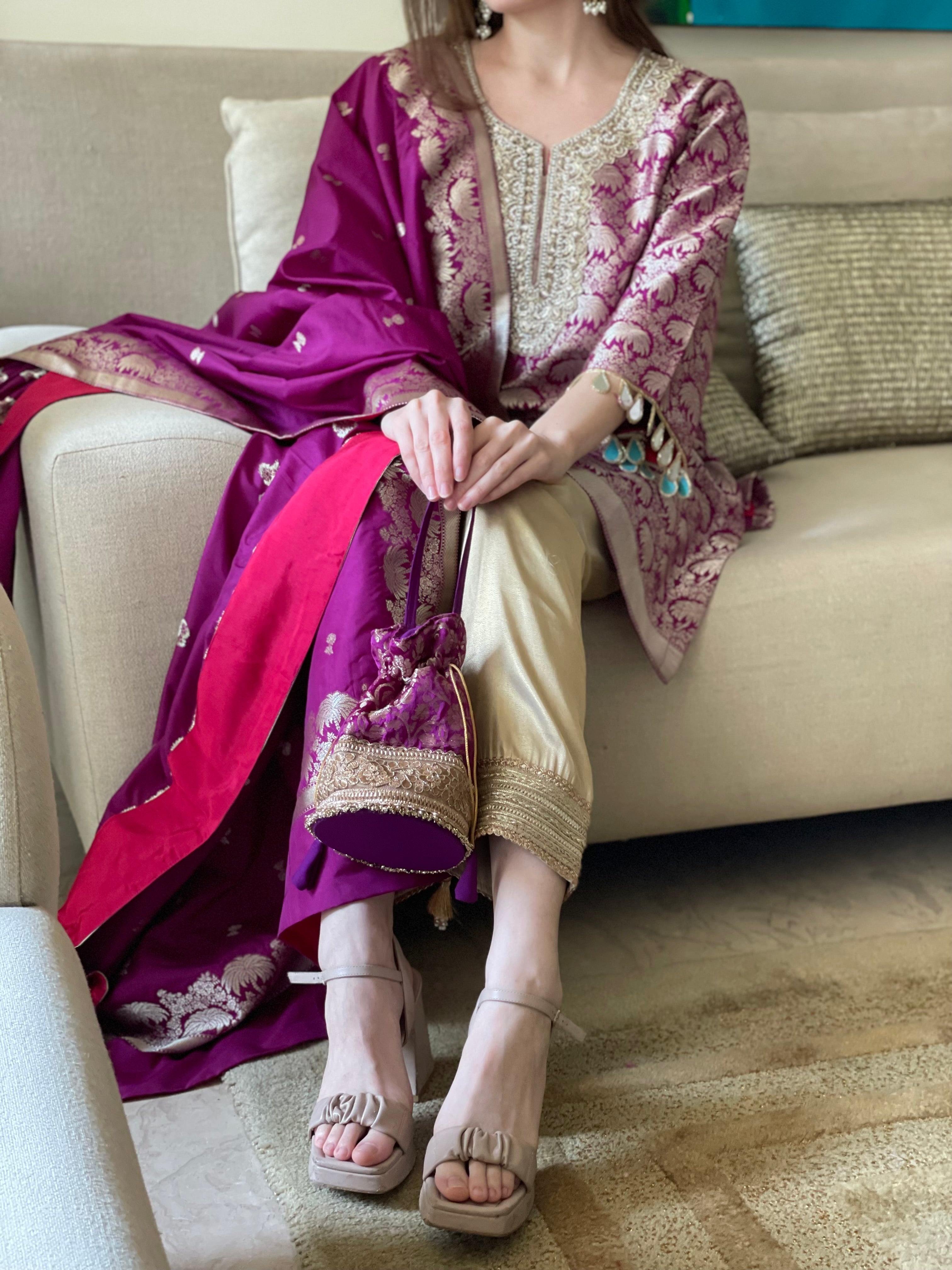 Purple Charminar Potli