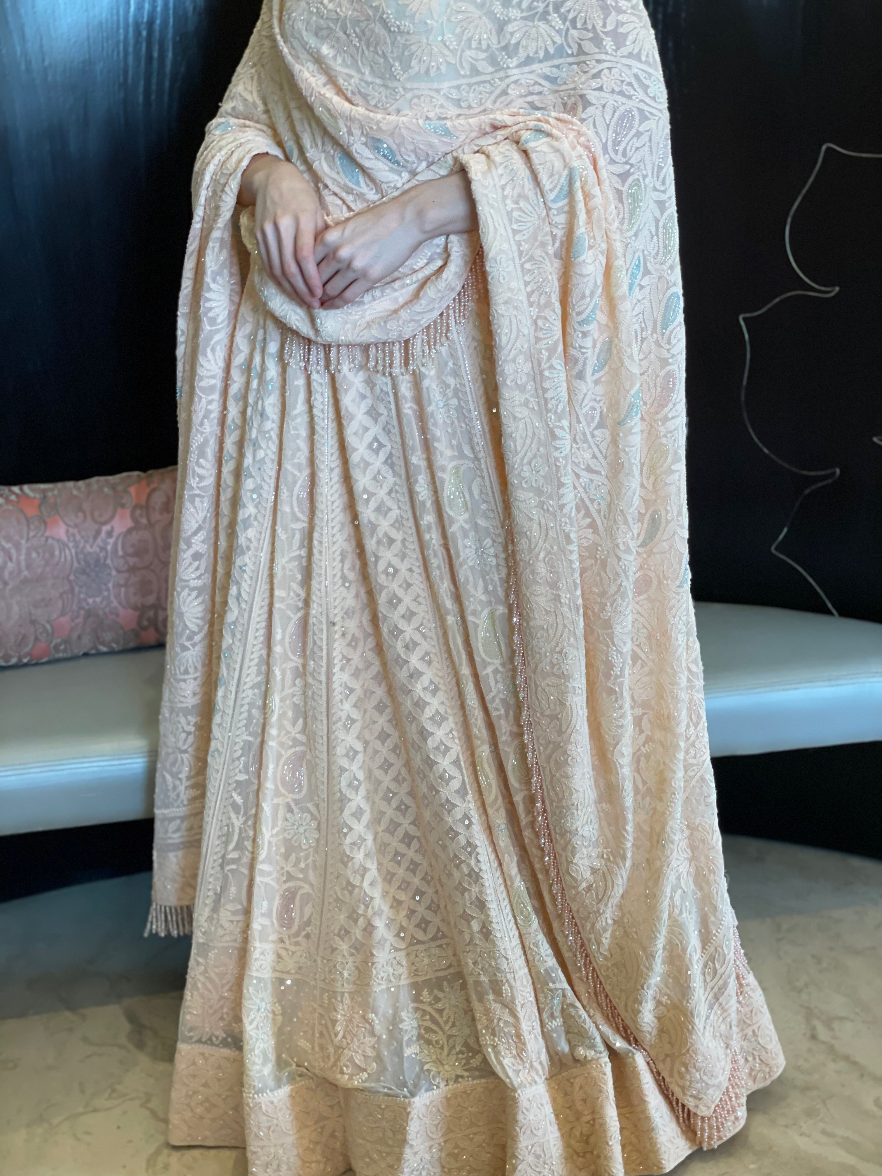 Dilruba Peach Ghaghra