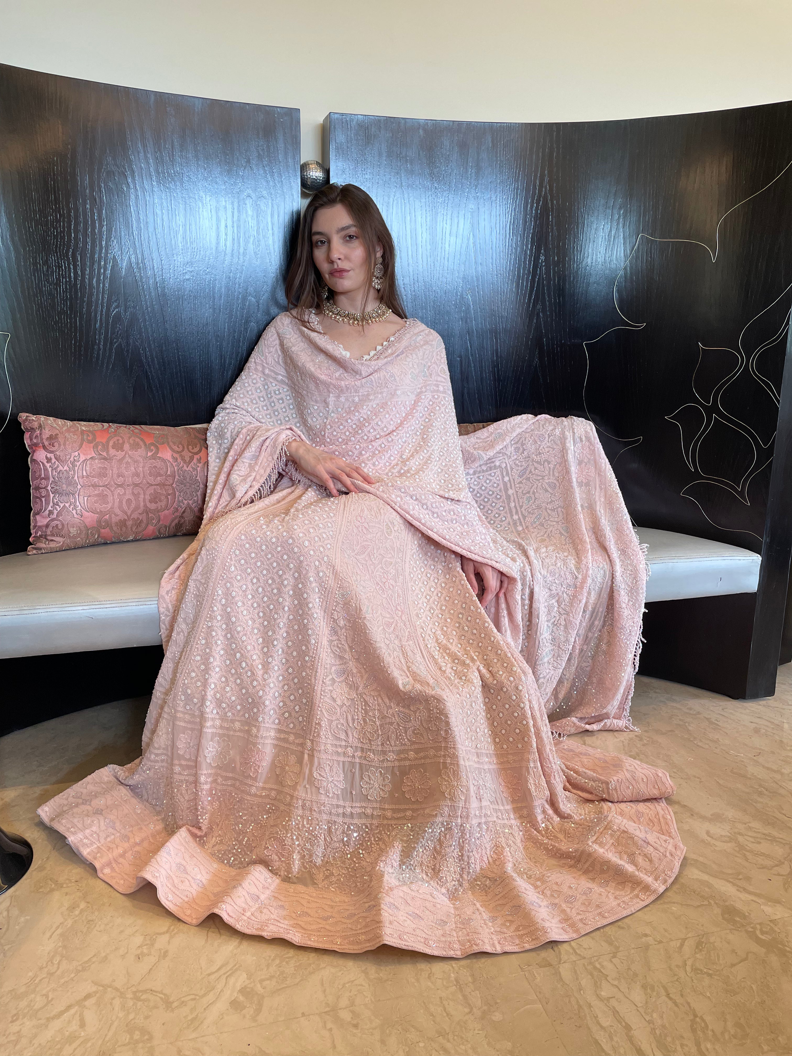 Zainab Beige Ghaghra