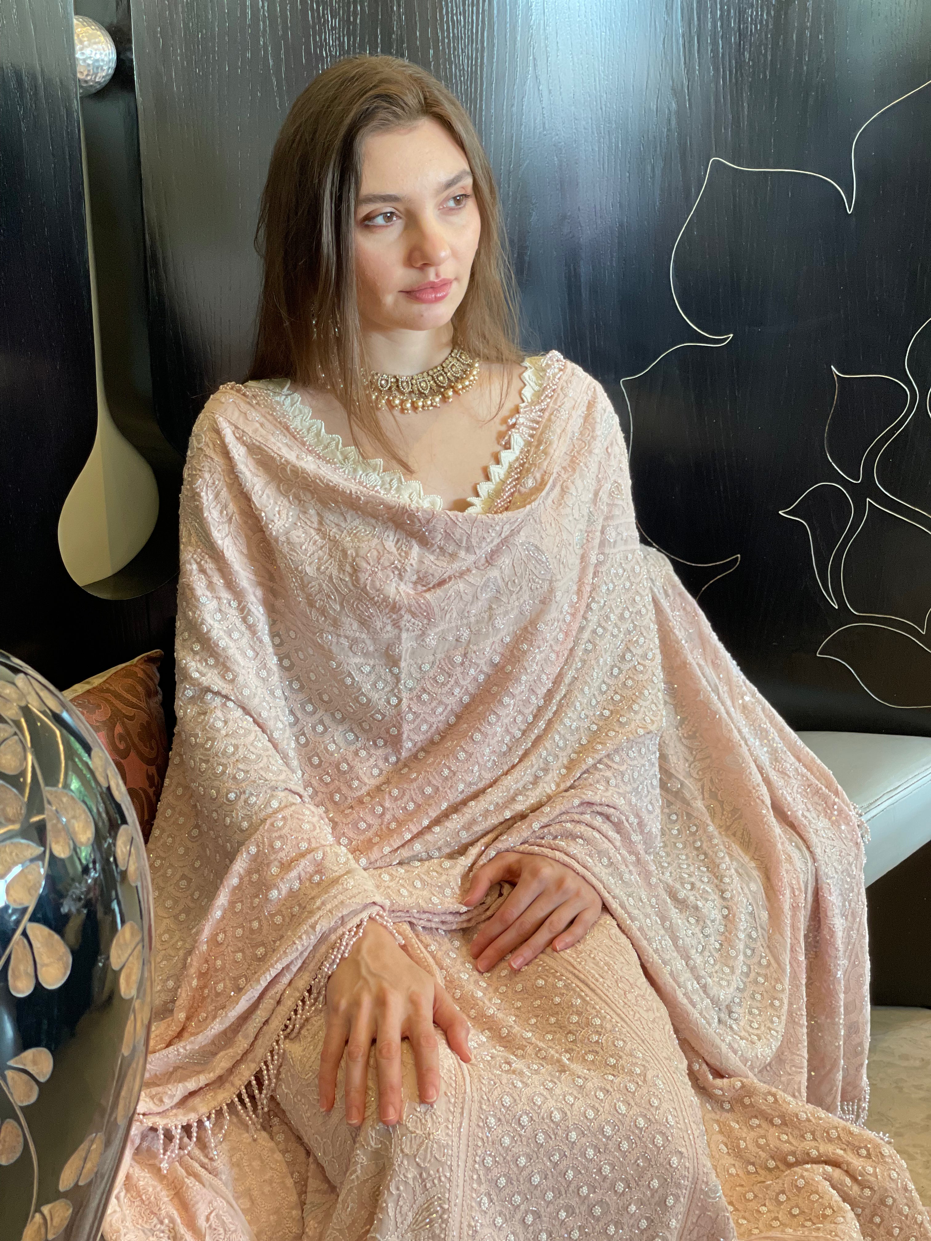 Zainab Beige Ghaghra