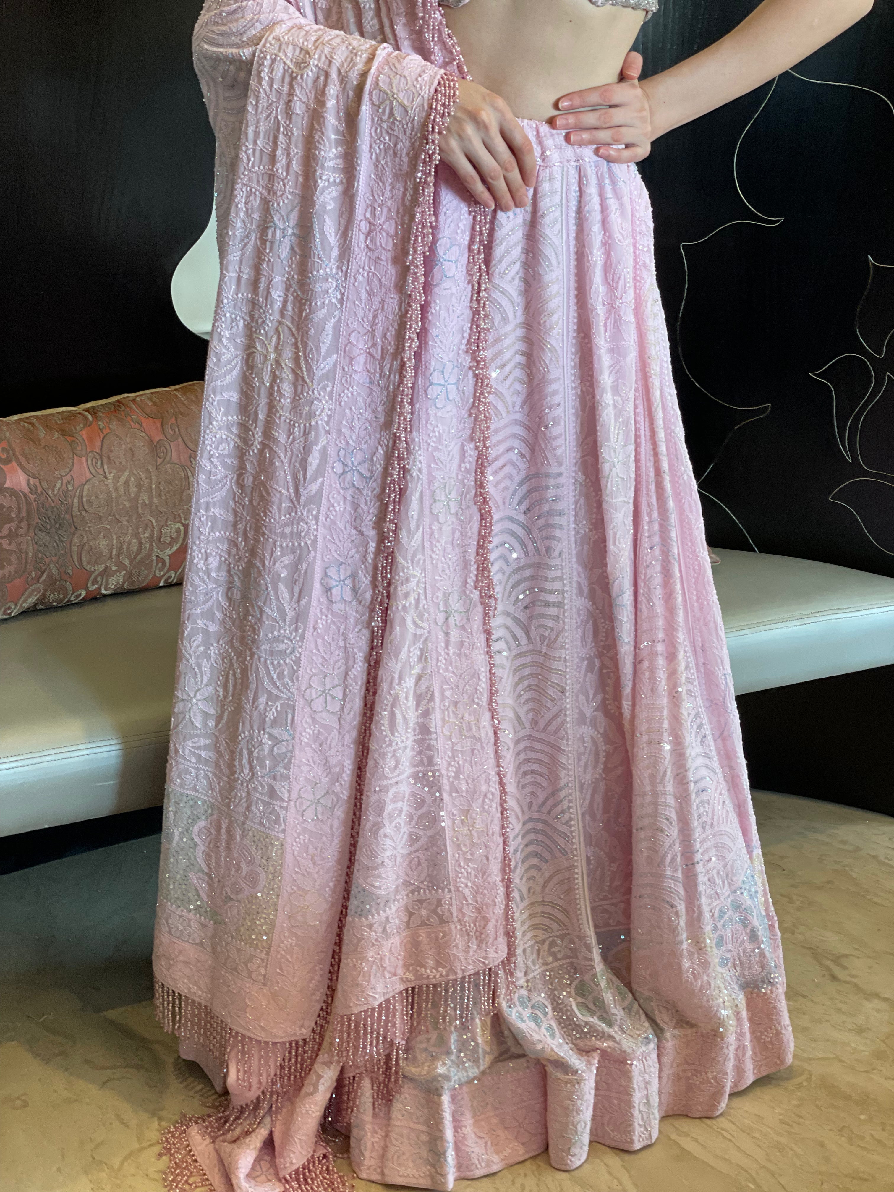 Gulbadan Pink Ghaghra