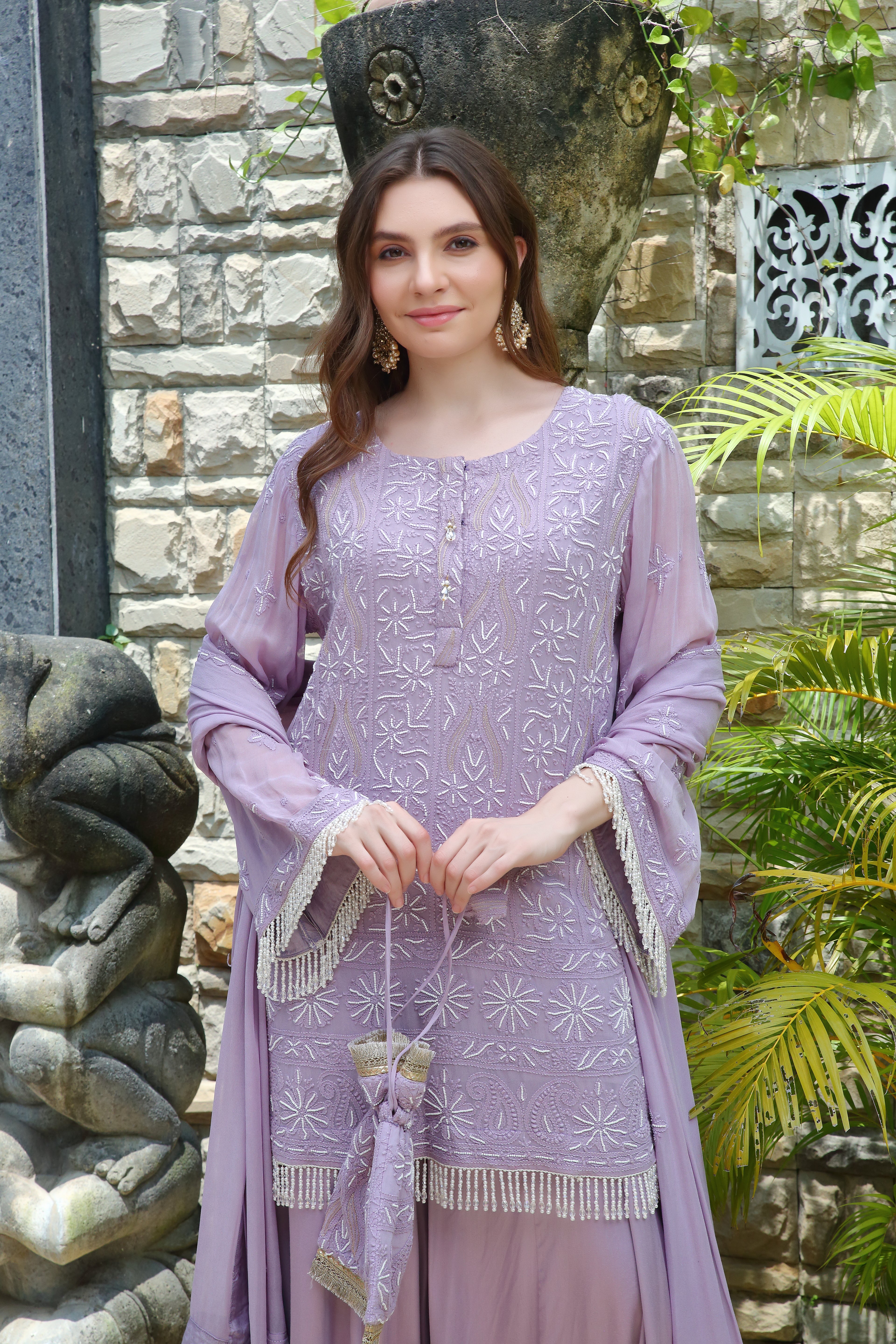 Pankha set-lilac
