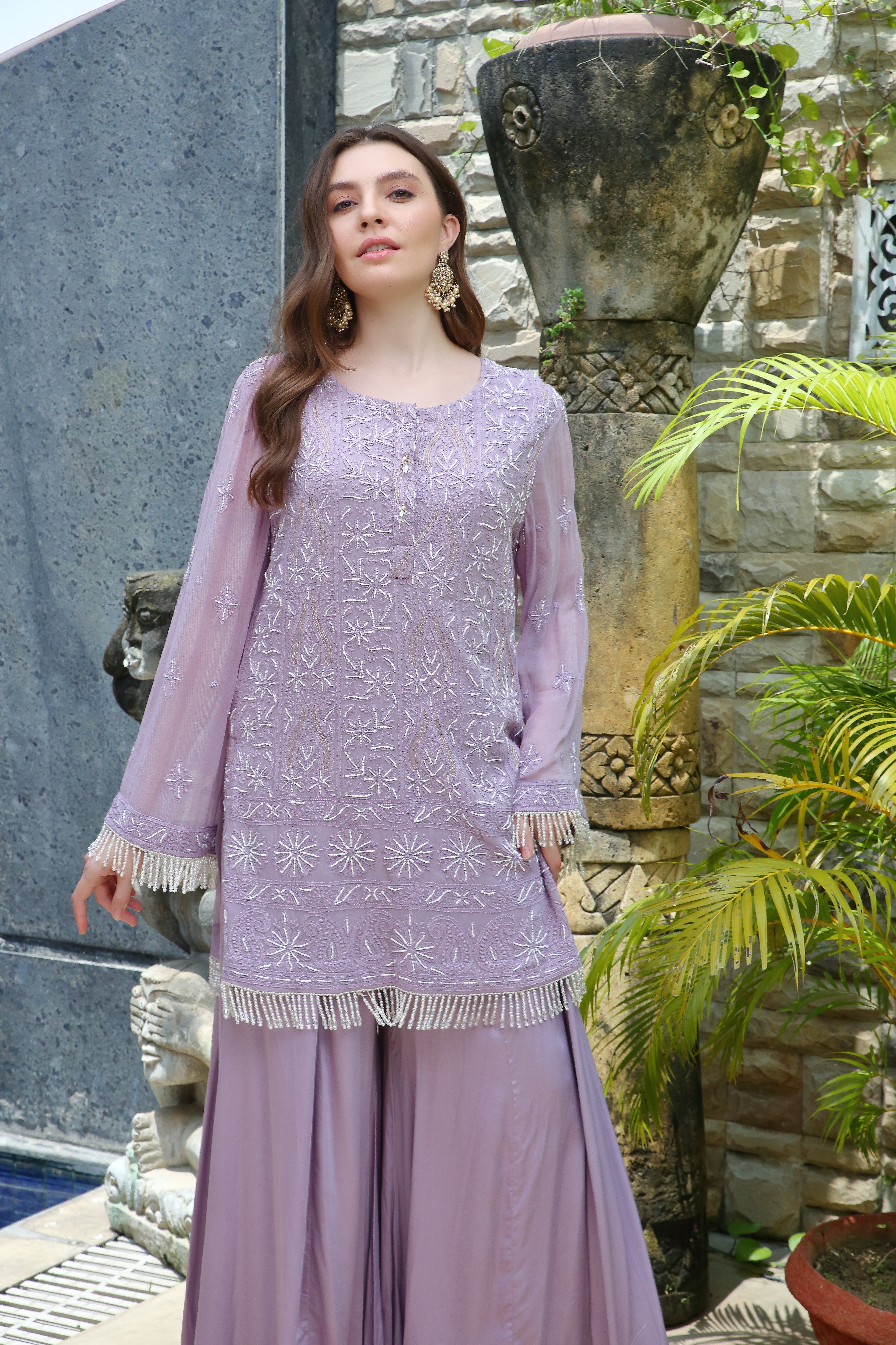 Pankha set-lilac