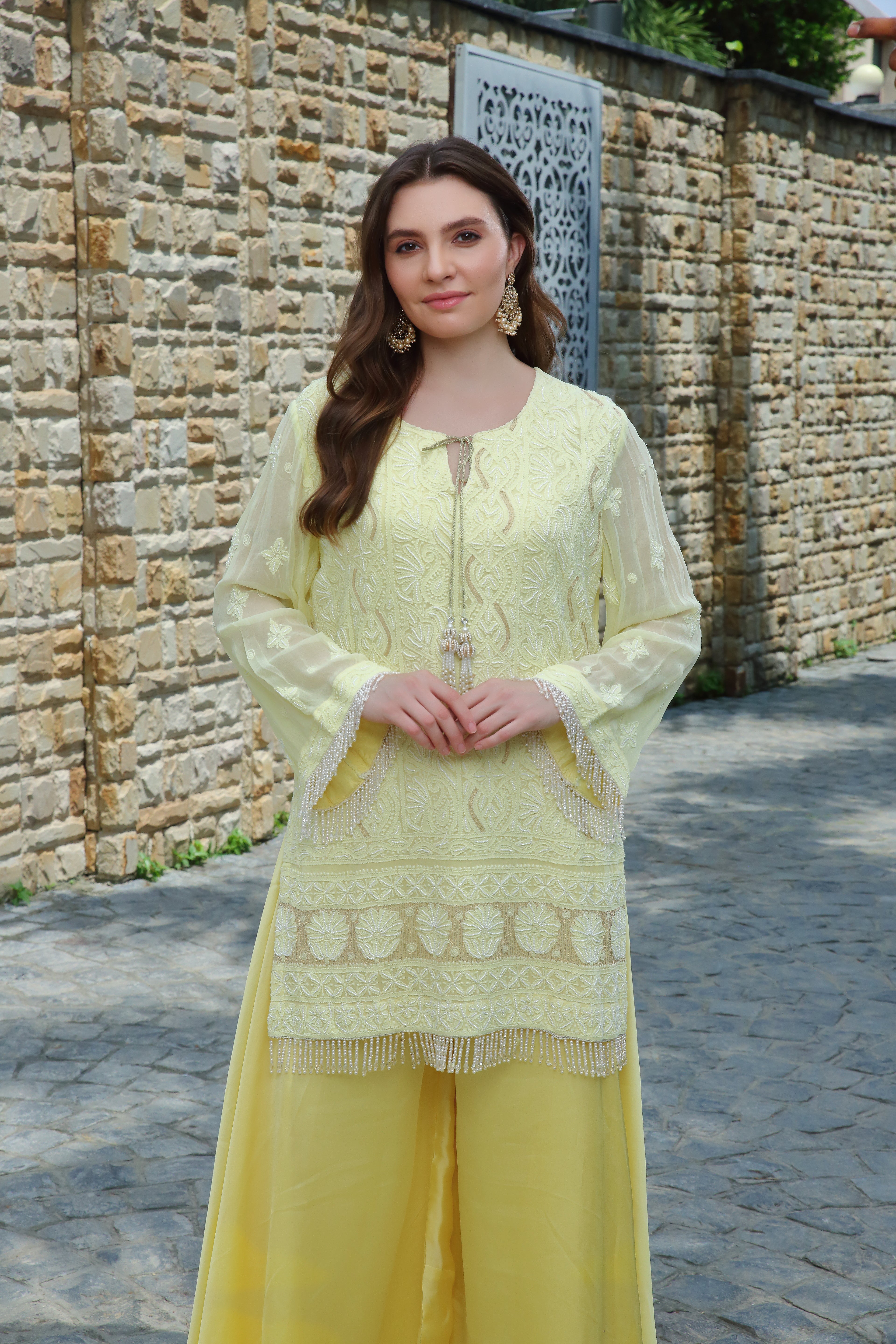 Pankha set- butter yellow