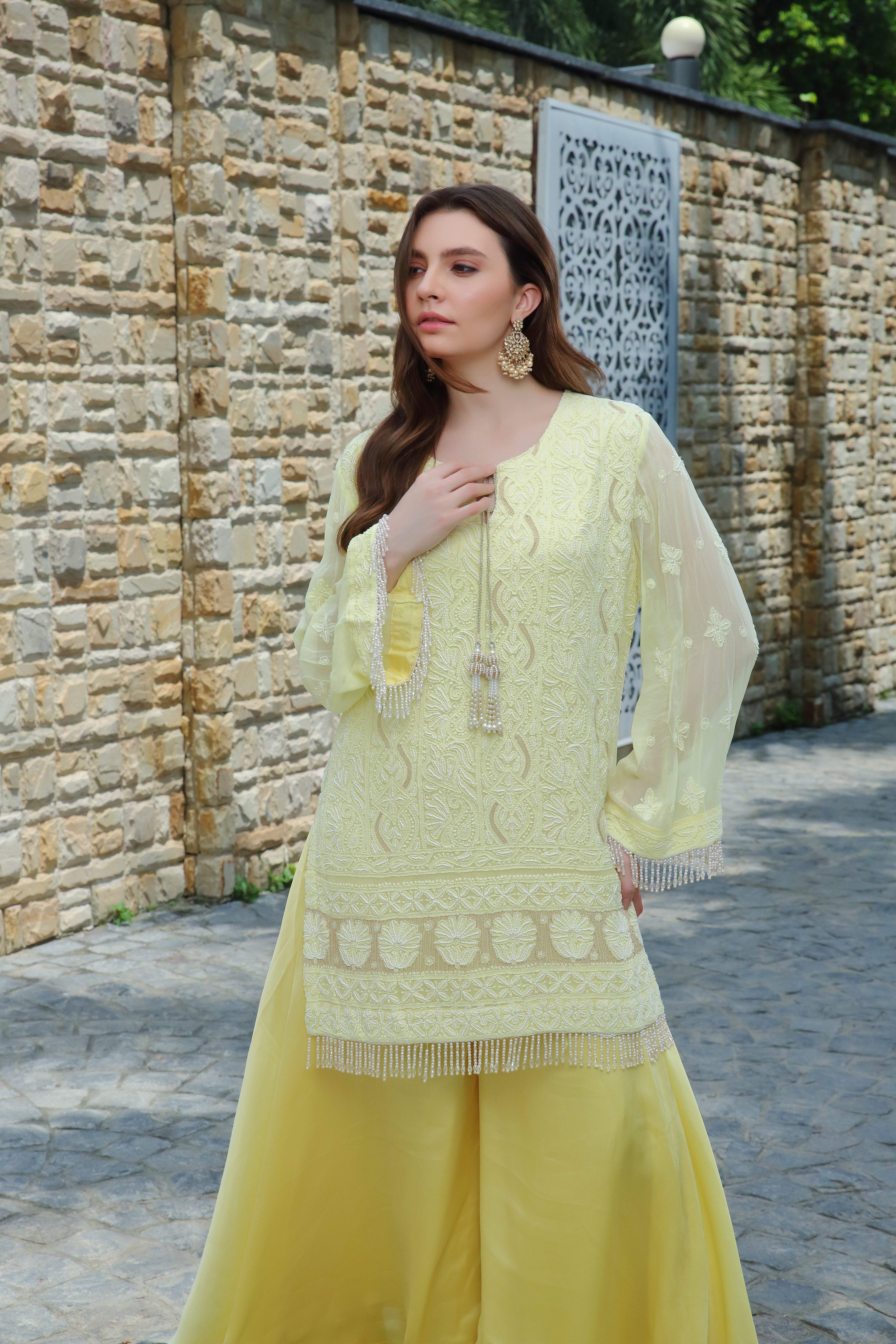 Pankha set- butter yellow