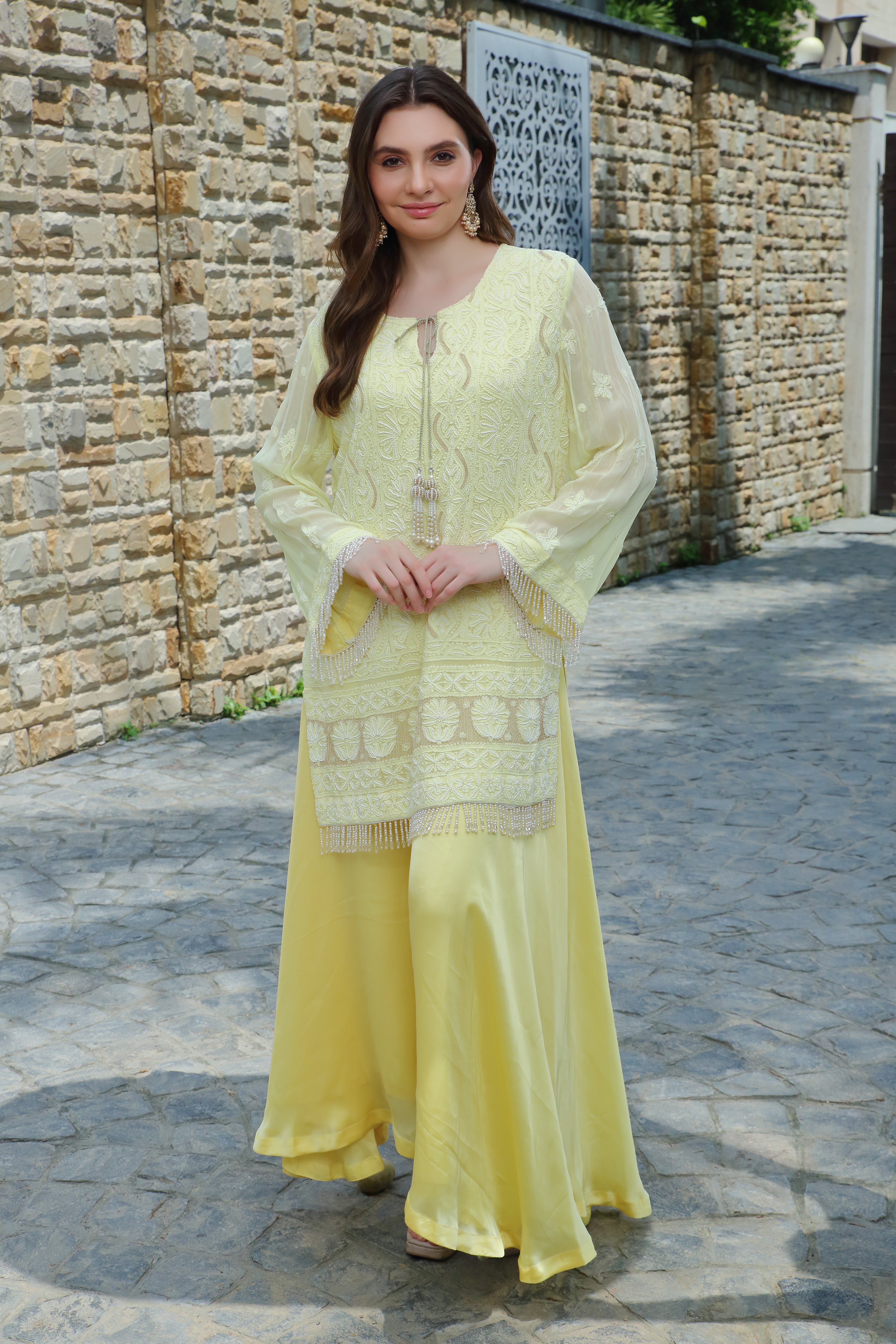 Pankha set- butter yellow
