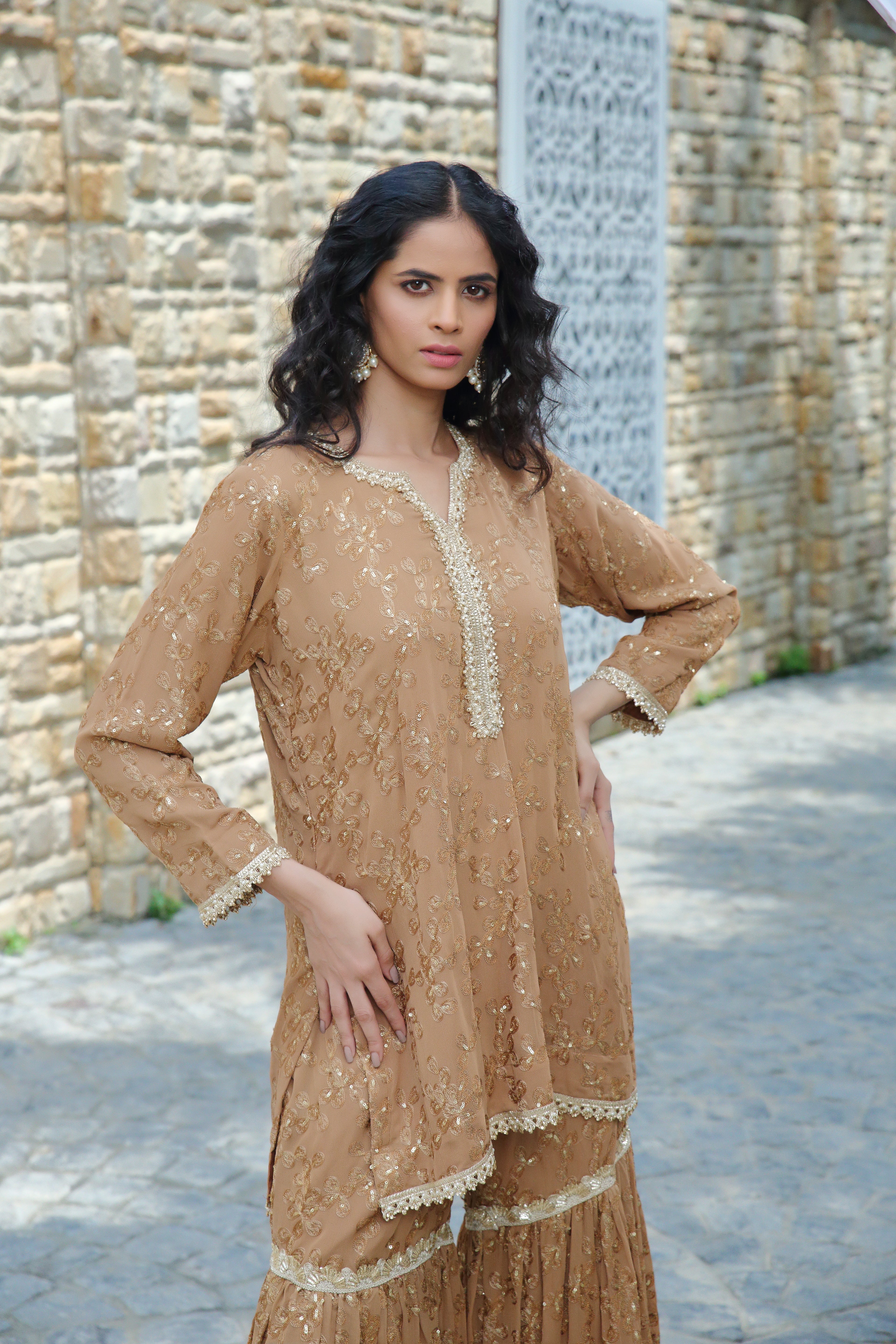 Meera Gharara- rust gold