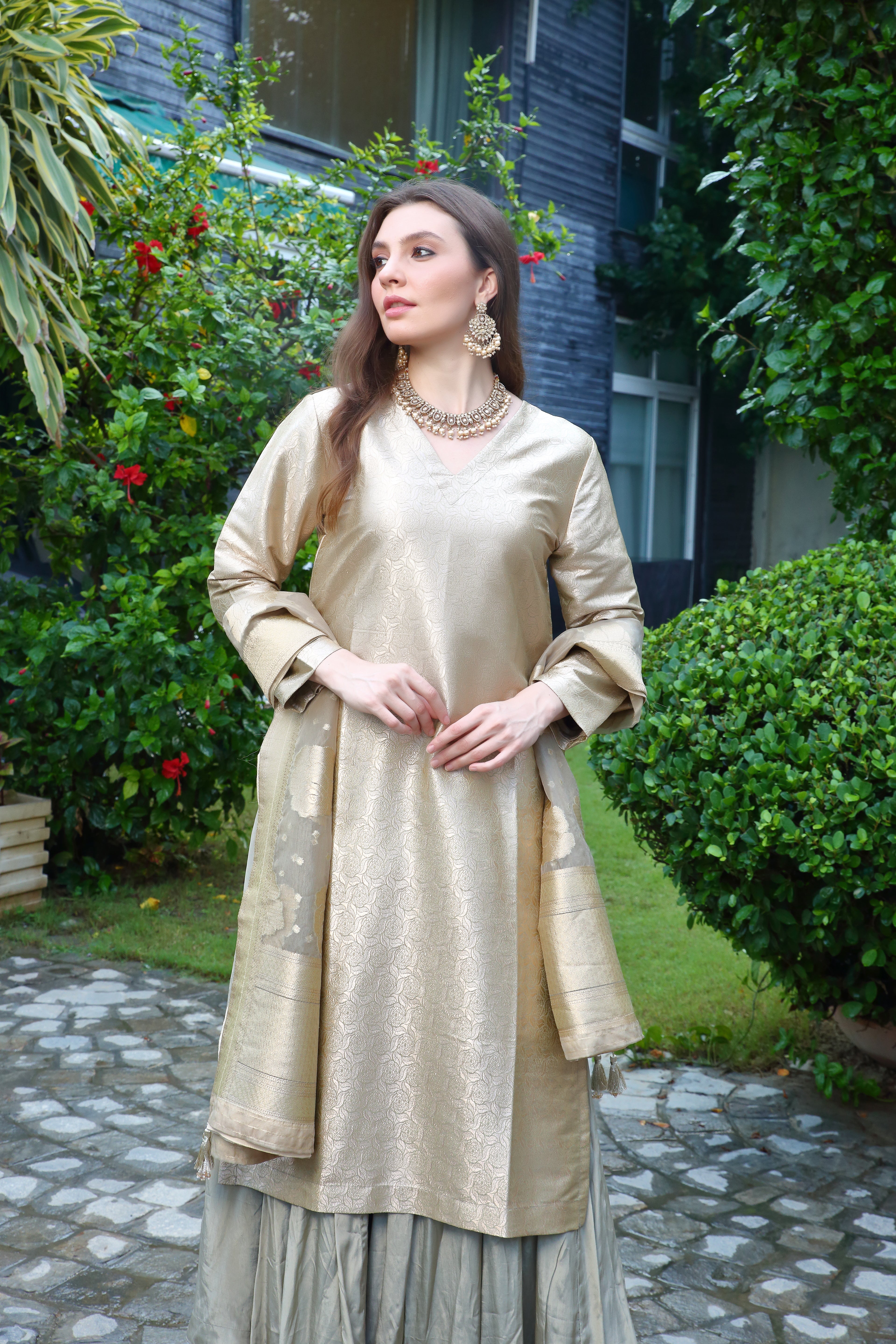 Shyla Sharara-Gold/Grey