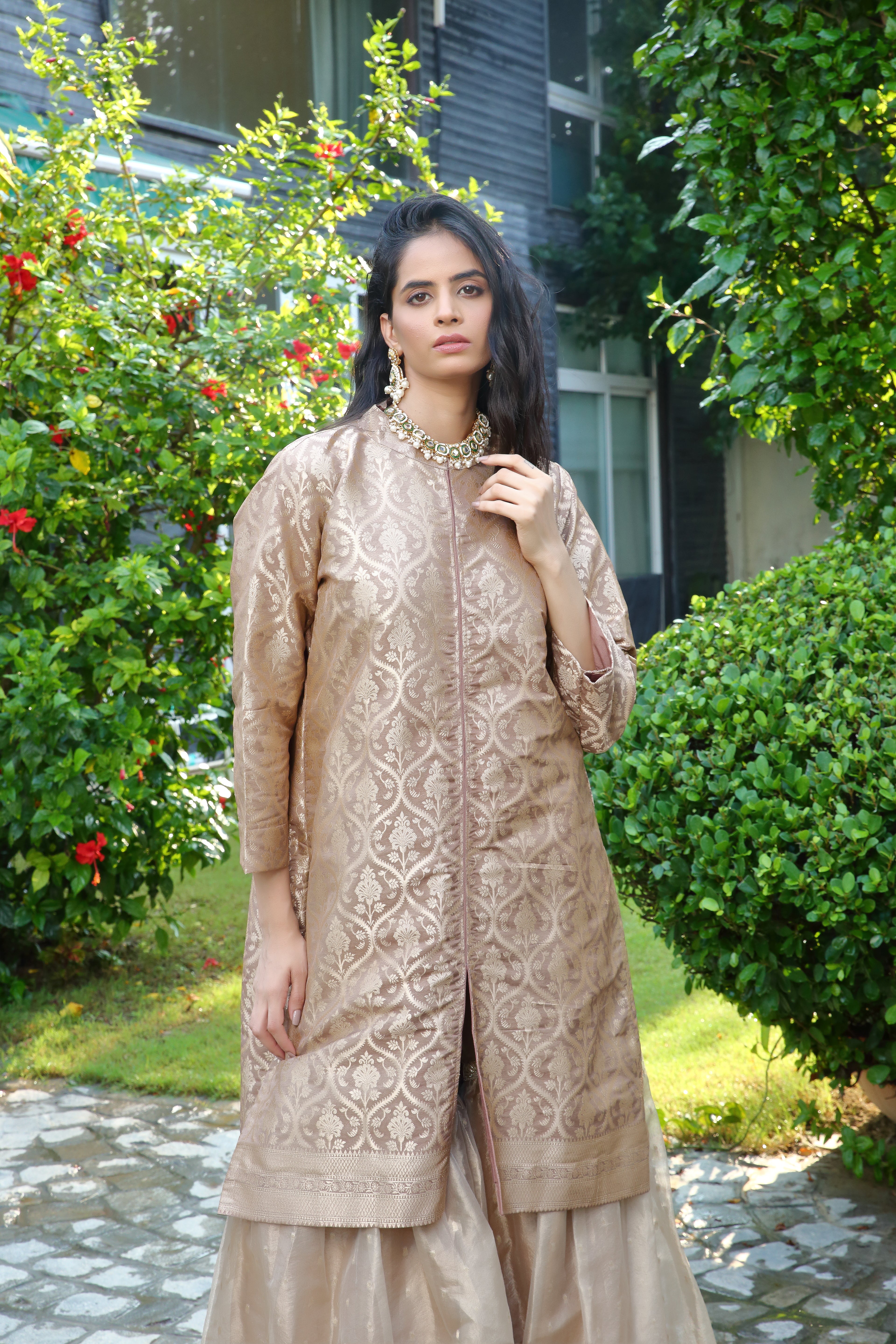 Ishq tissue gharara- marron