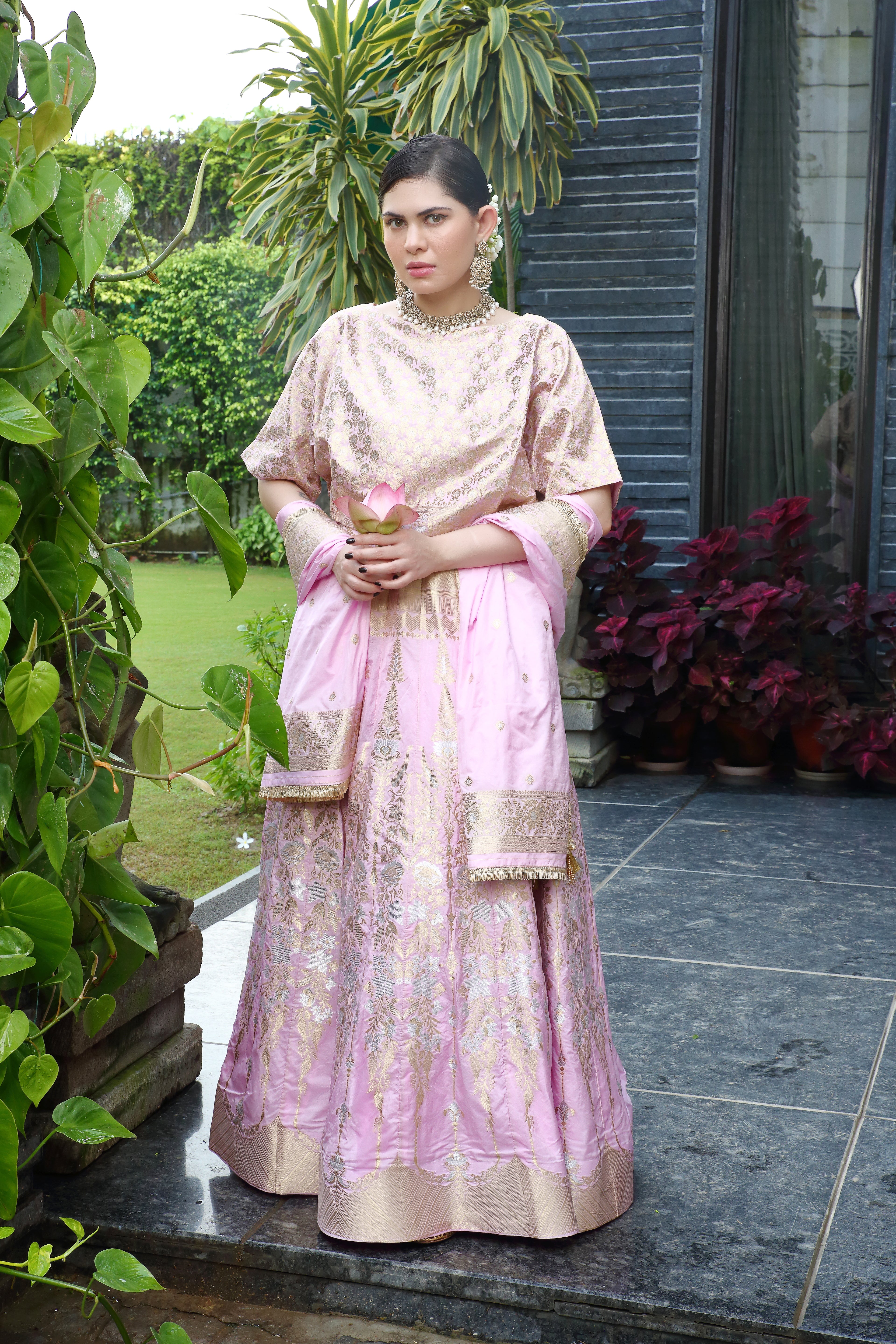 Pink & Gold Niamat Ghaghra Set