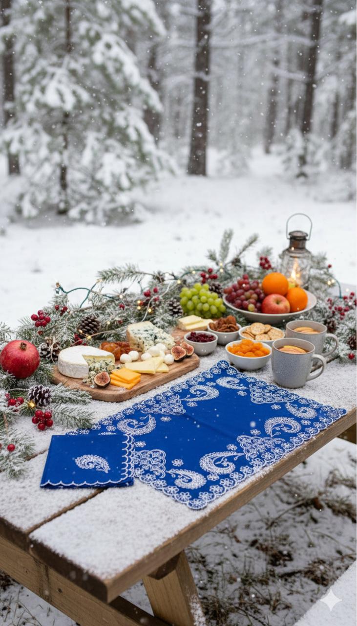 Blue Mat & Napkin