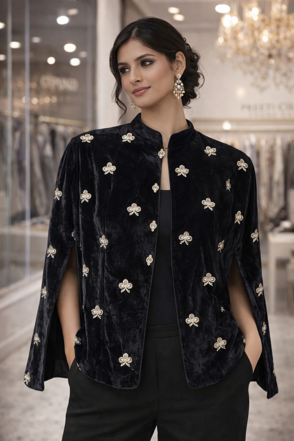 Velvet cape