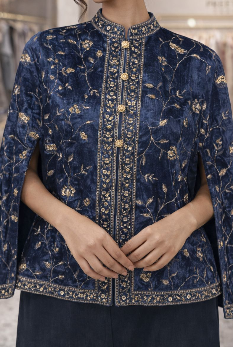 Badshahi velvet cape