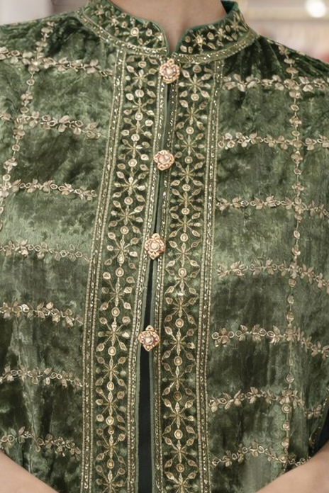 Darbar velvet cape